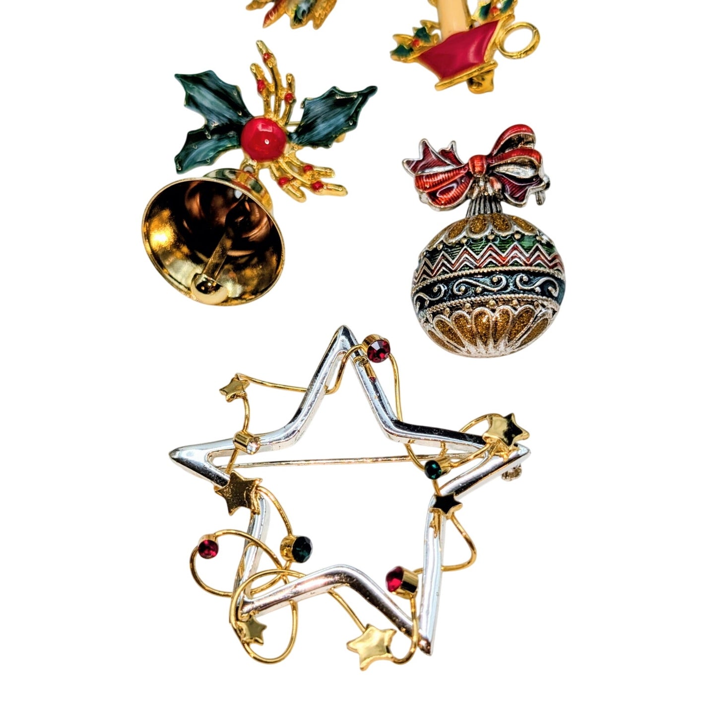 Lot of Seven Christmas Pins