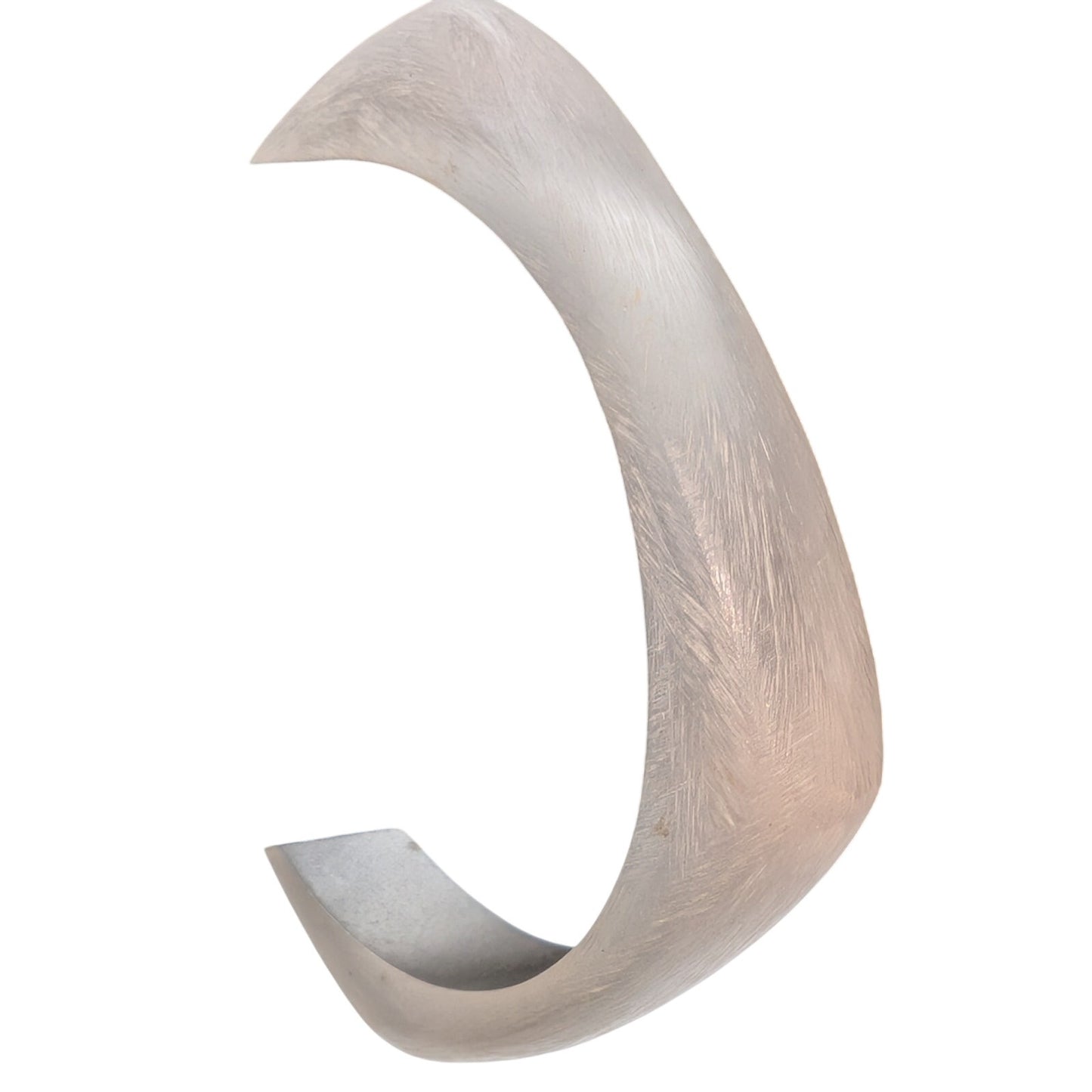 Lot of Two Vintage Black & Frosty White/Silver Bangle Lucite Bracelets