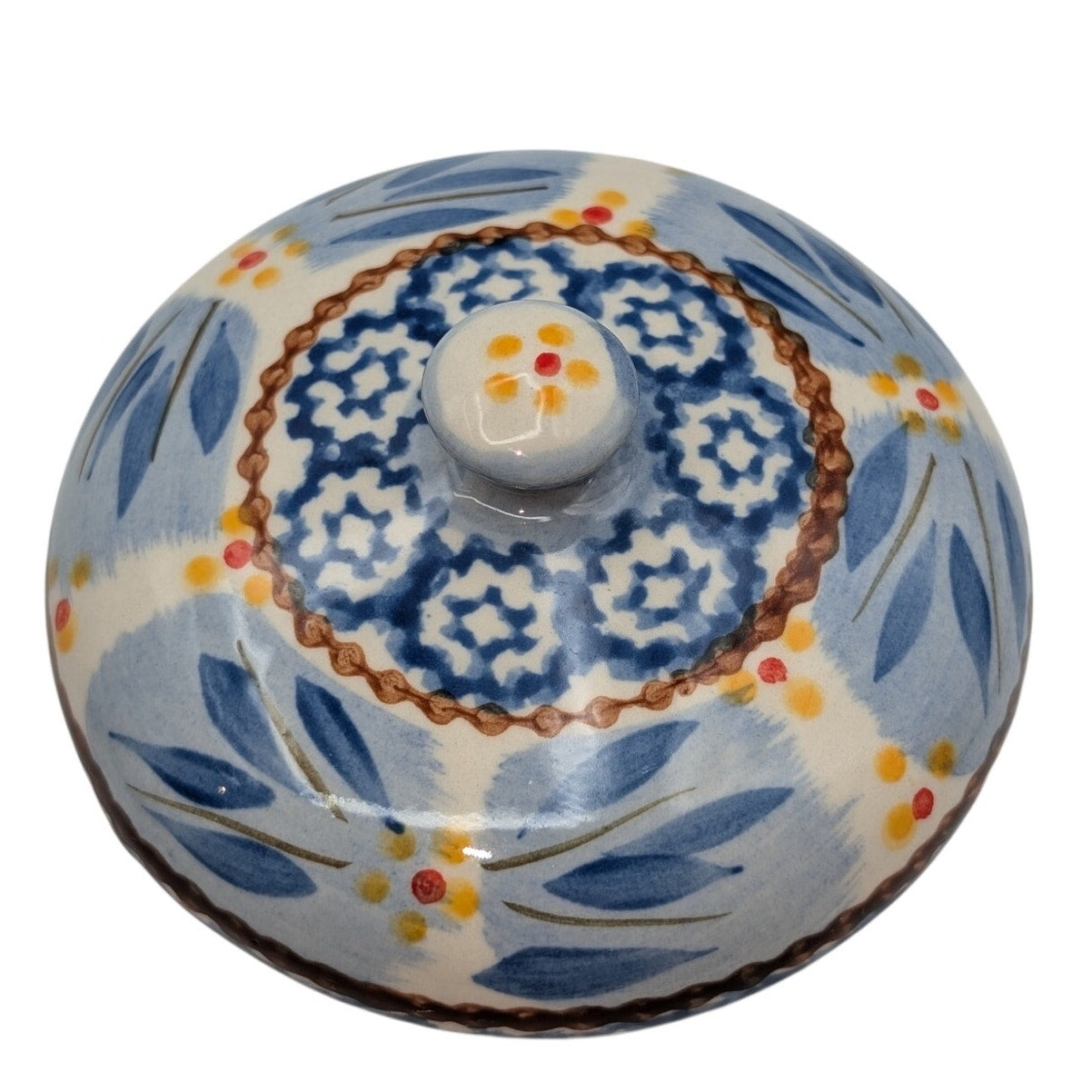 Old World Blue by Temp-Tations Ceramic Medium Canister & Lid
