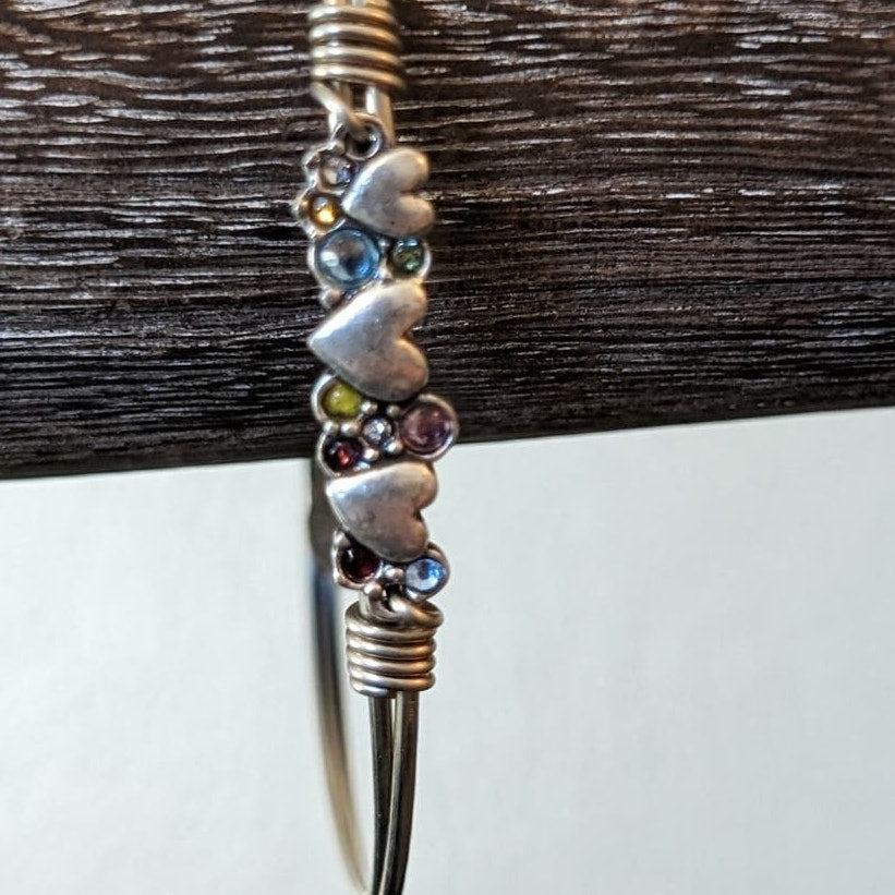 Luca + Danni Crystal Heart Bangle Bracelet