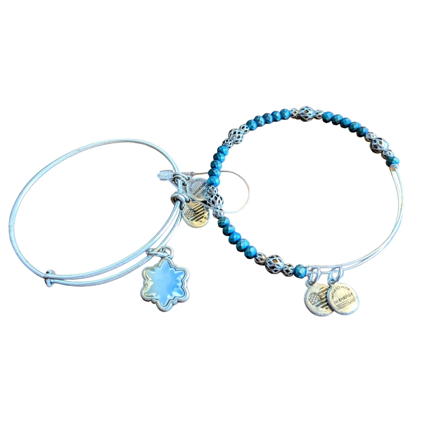 Two Alex & Ani Bracelets & One Love This Life Coordinating Bangle Bracelet