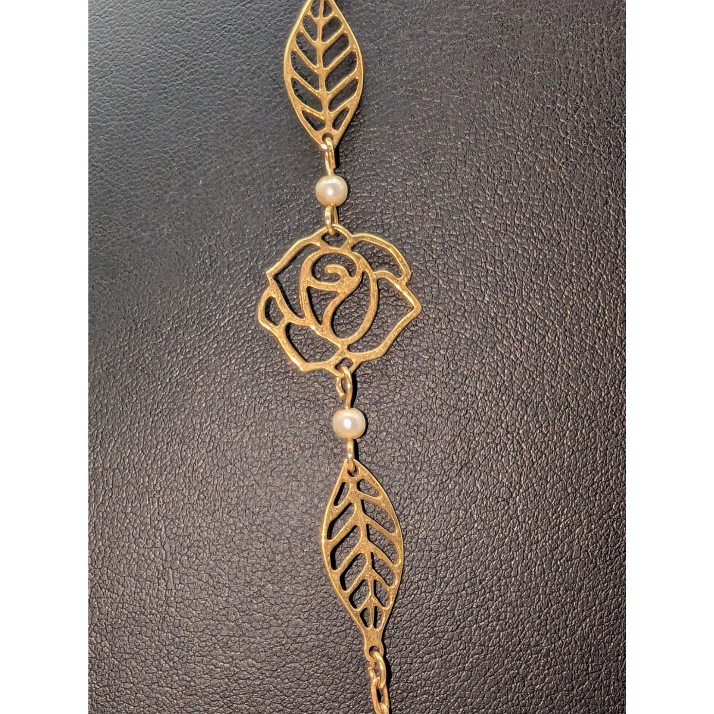 Vtg 80s Avon Romantic Expressions Gold Tone Chain & Faux Pearl Choker Necklaces