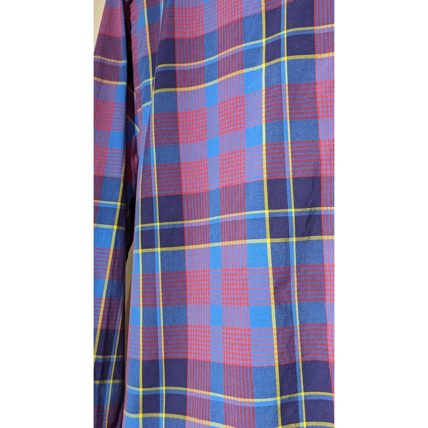 J. Crew Mens Size M Button Down Casual Shirt Tartan Plaid 100% Cotton