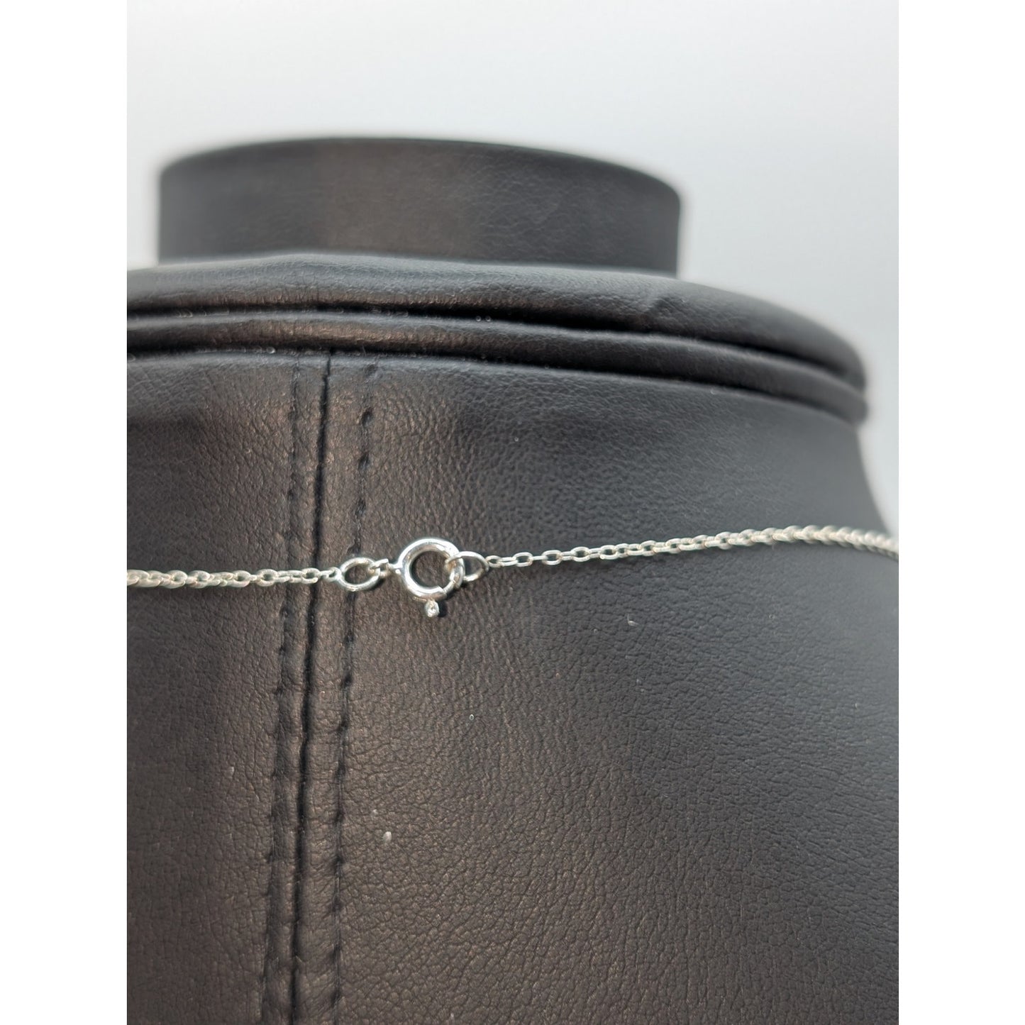 Tests as Ruby Sterling Silver CZ Stone Pendant 18" Necklace
