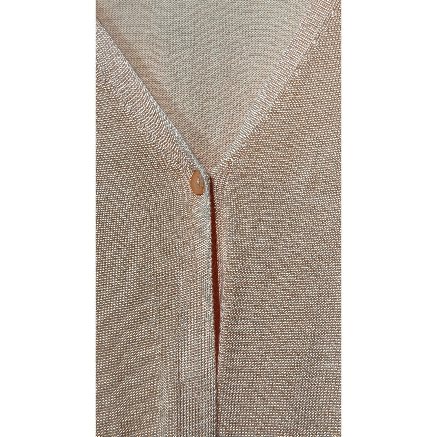 Talbots Light Pumpkin One Button Lightweight Cardigan Sweater Womens Sz L