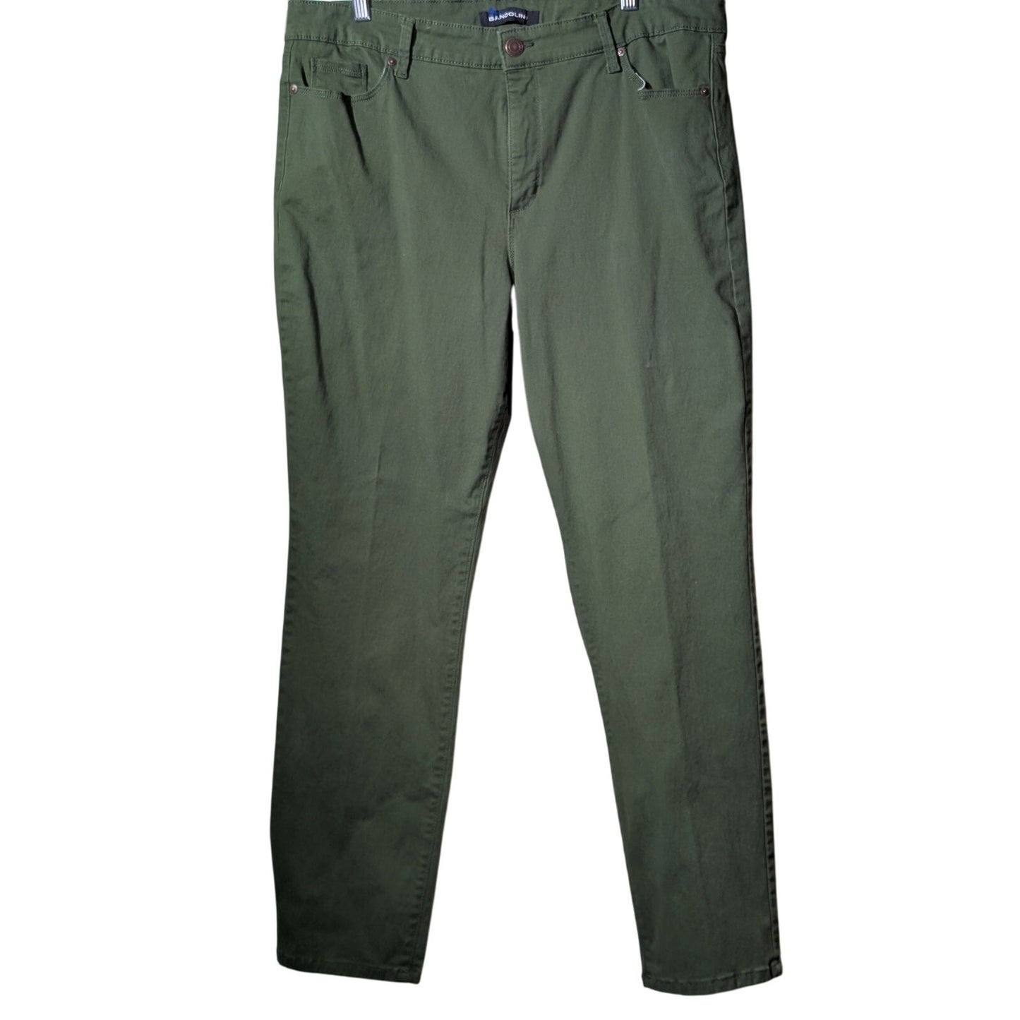 Bandolino 'Amy' Hidden Forest Cotton Stretch Straight Pant Womens' Size 16