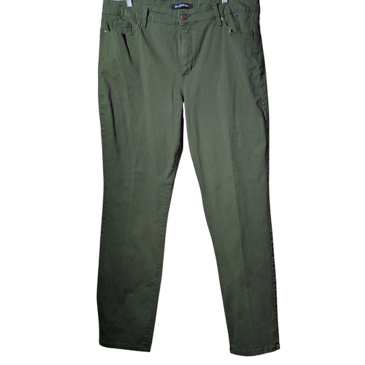 Bandolino 'Amy' Hidden Forest Cotton Stretch Straight Pant Womens' Size 16