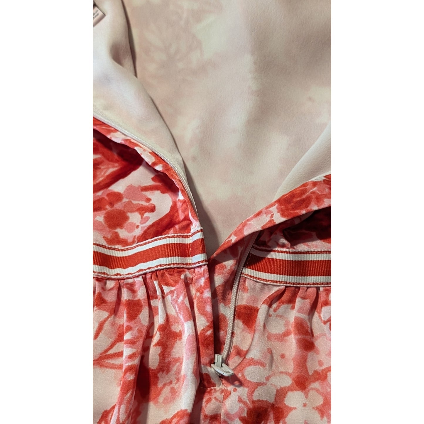 Juicy Couture Pink White Ribbon Waist Sleeveless Lined Dressy Dress Girls Size 6