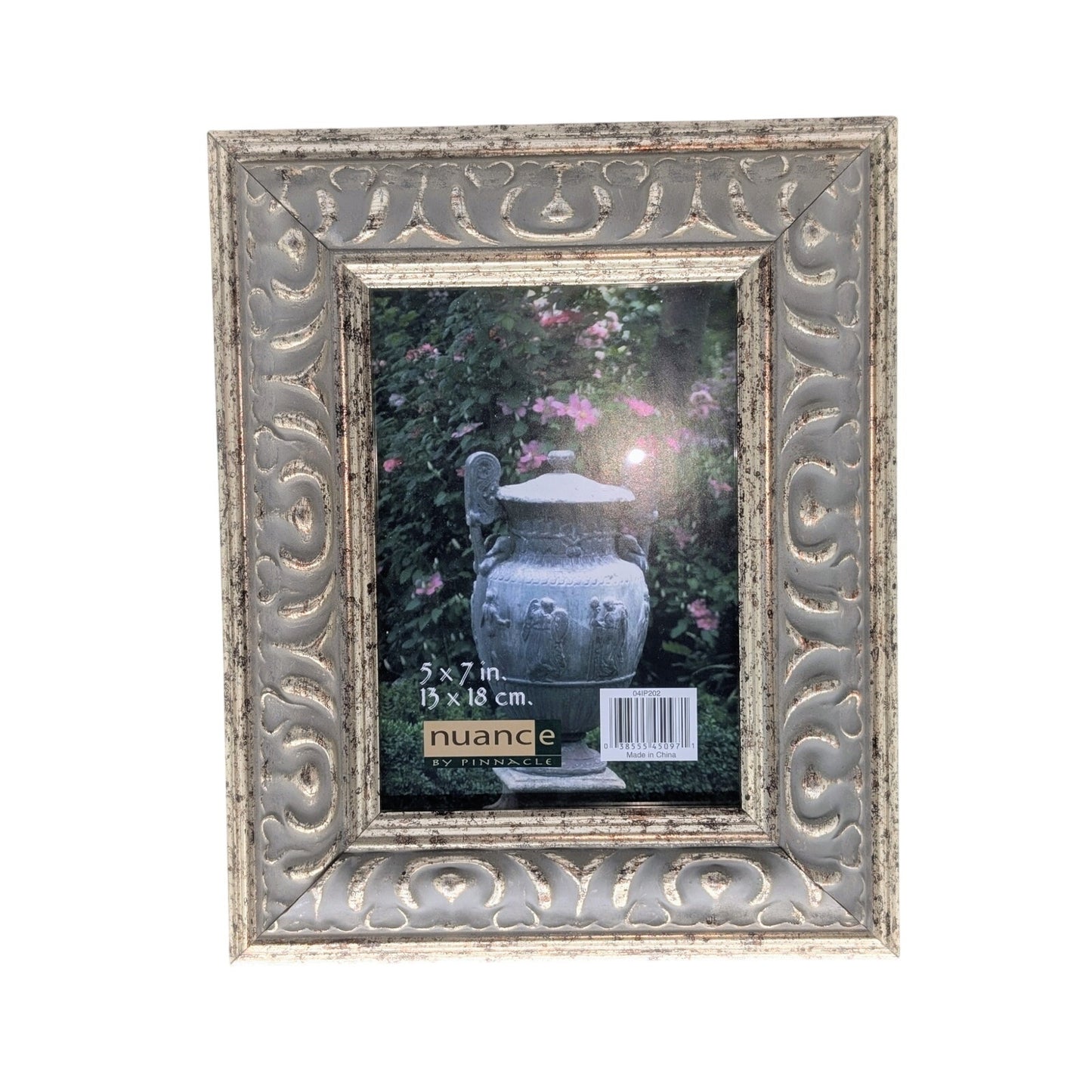 Vintage Nuance by Pinnacle Carved Wooden Gilded Taupe 5"X7" Photo Frame