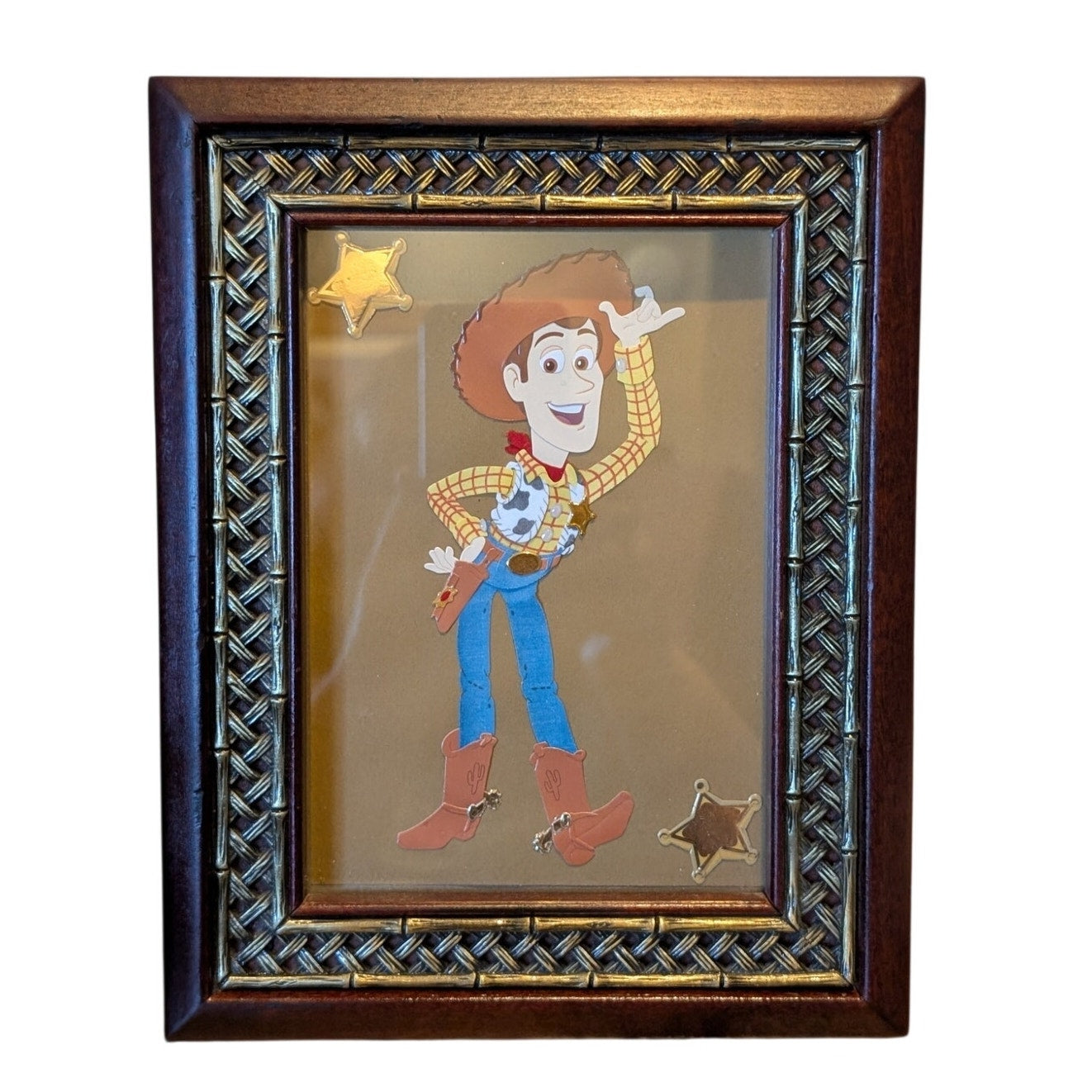 Wood Ornate Framed Toy Story Woody Sticker Art