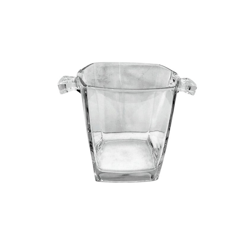 Vintage 1970s French Art Deco Glass Ice Bucket