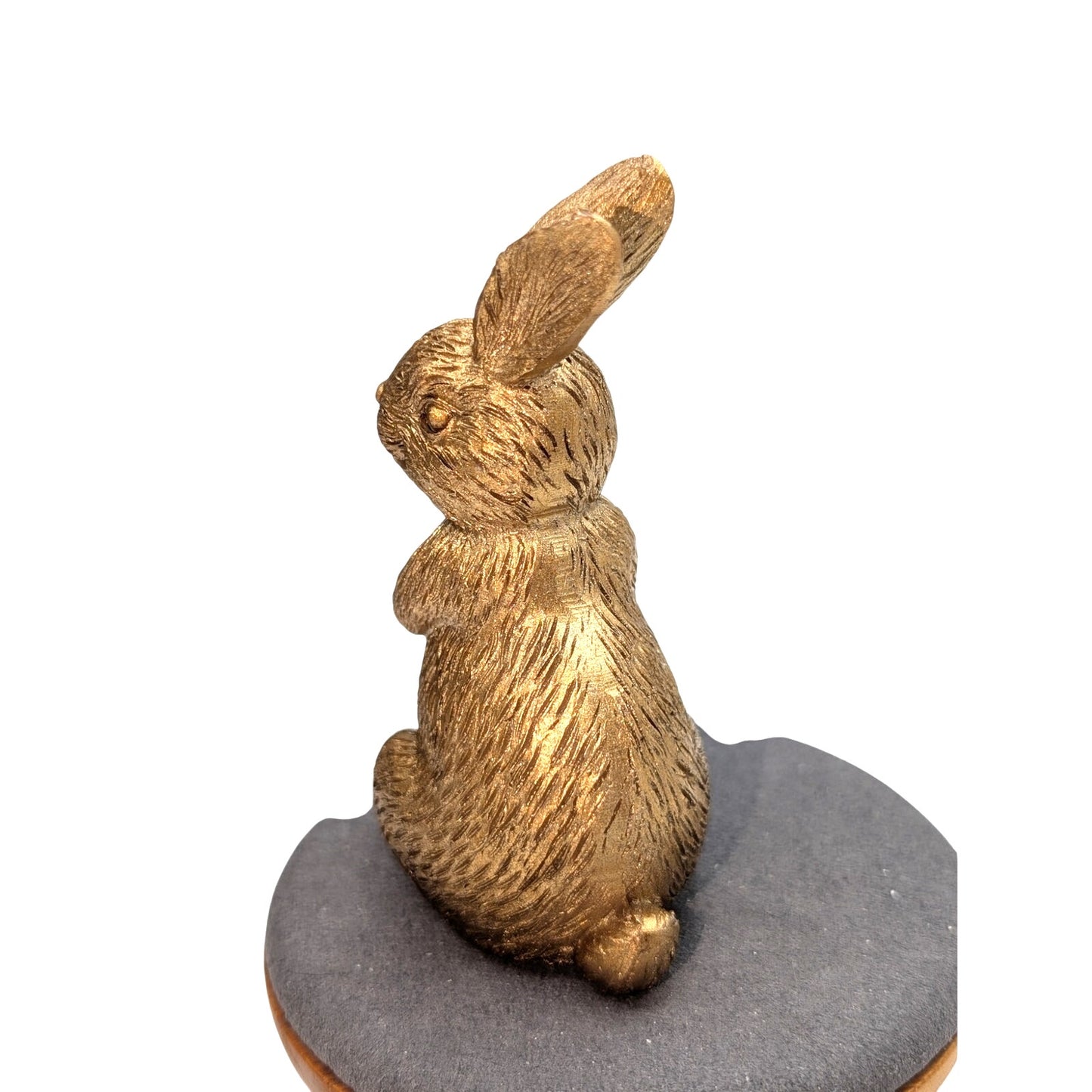 Gold Resin Bunny Figurine