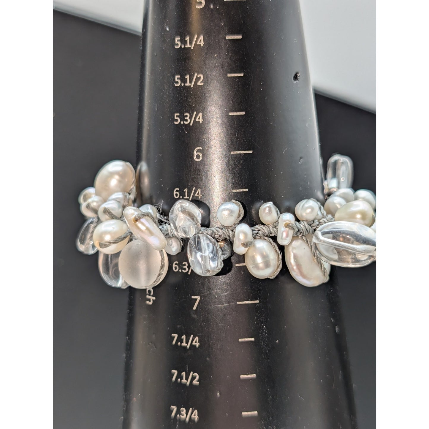 Silpada Effervescence 925 Sterling Silver Pearl Glass Toggle Bracelet