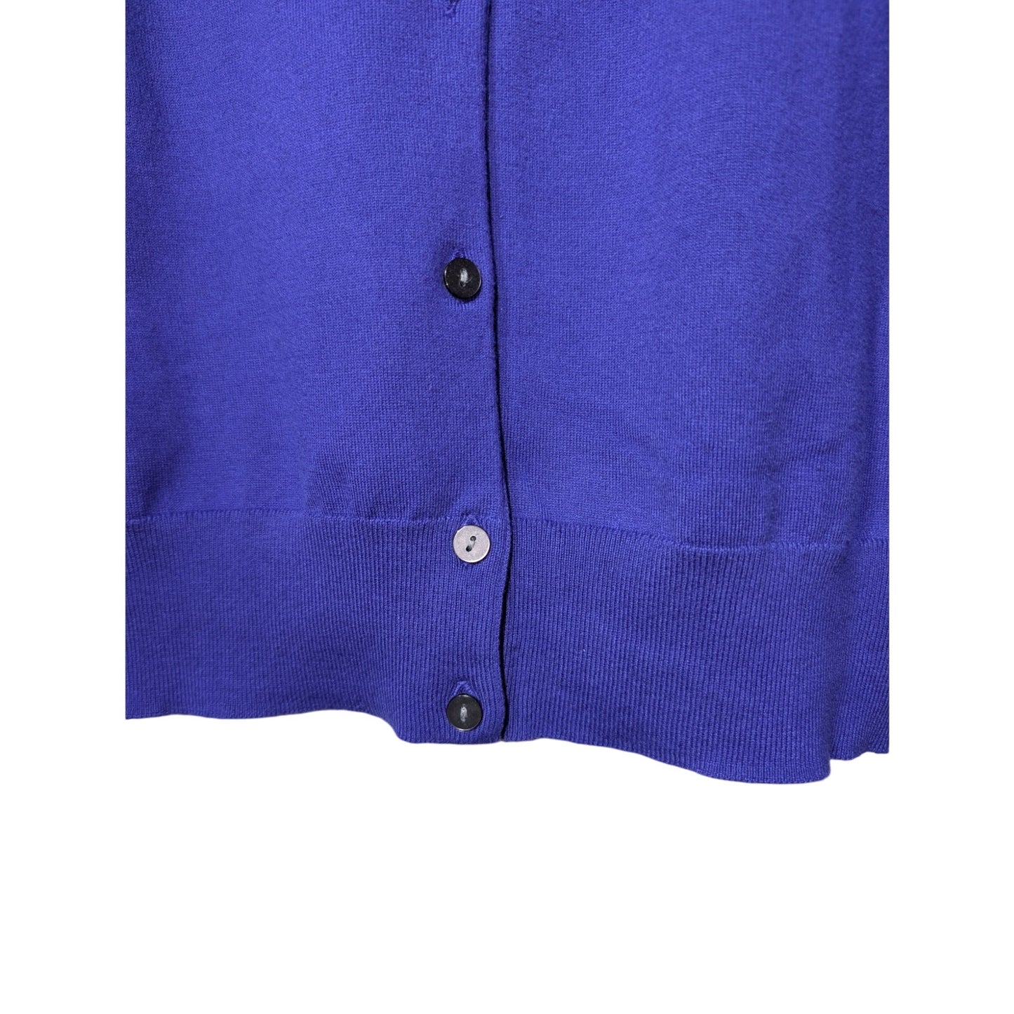 Lands' End Purple Button Front Classic Timeless Cardigan Womens' Size S