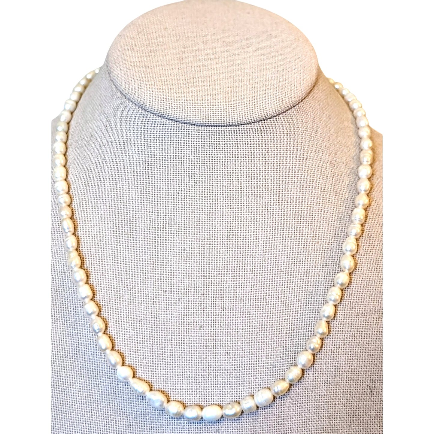 Vintage Freshwater Pearl Strand 19" Necklace W/ Lobster Claw Clasp