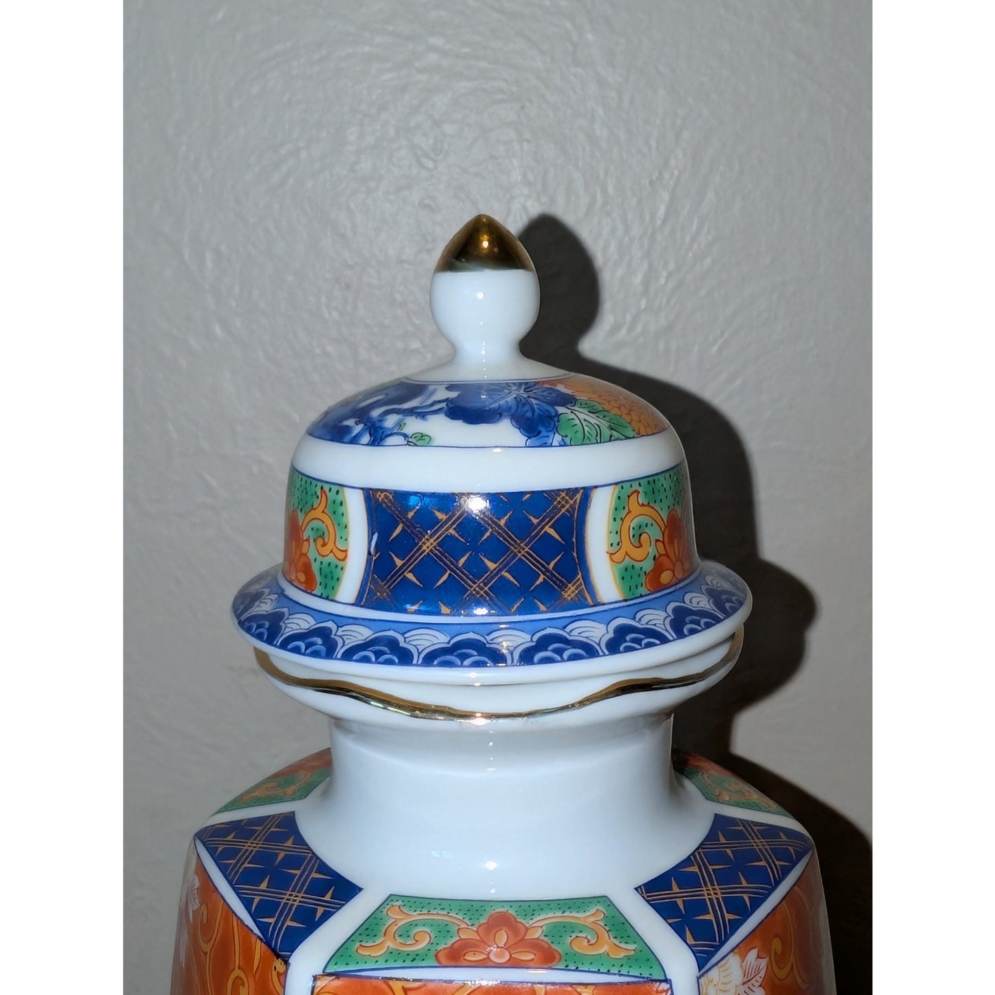 Vintage Fred Roberts Co/San Francisco~Ginger Jar/Imari Style W/ Lid