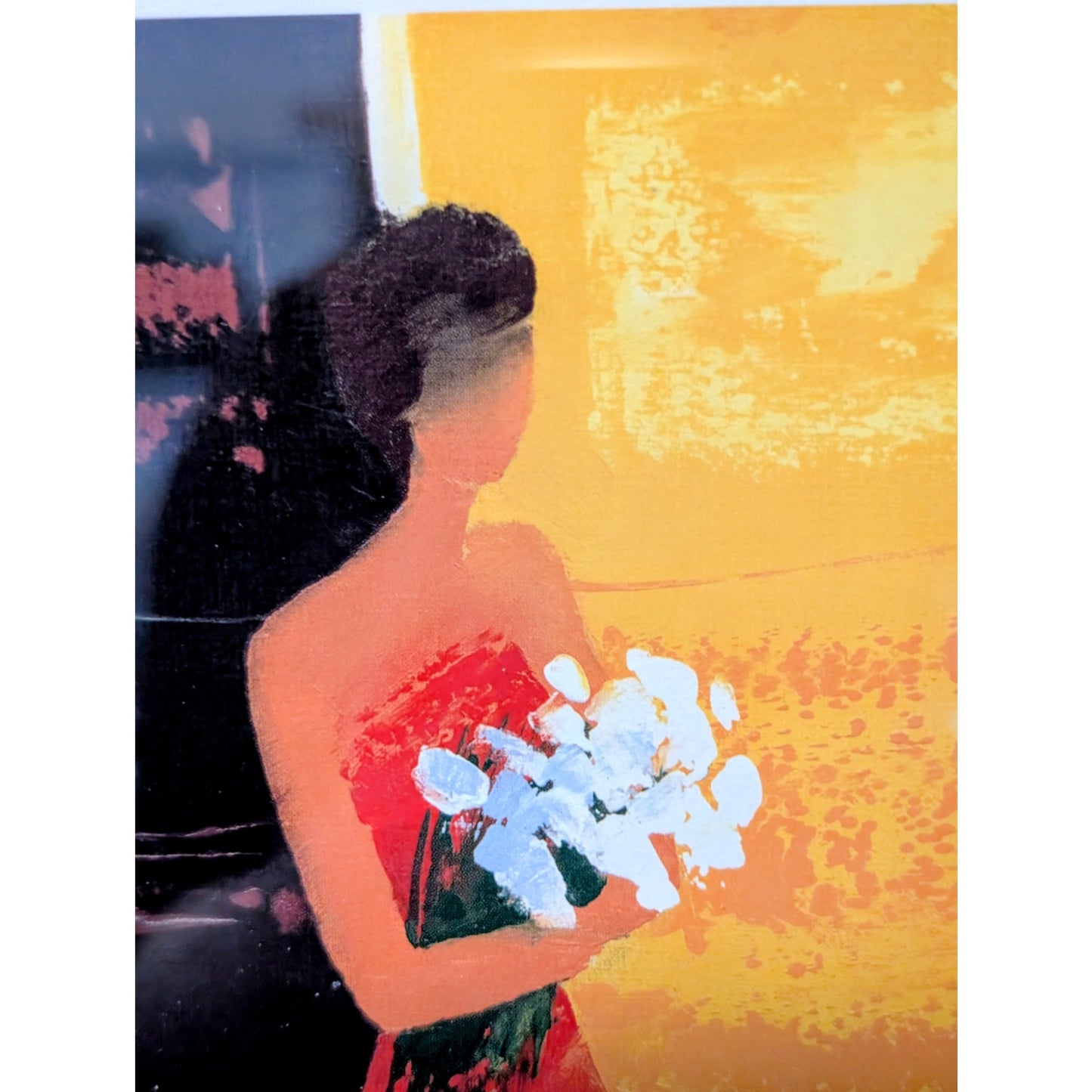 "Pleine Floraison" Emile Bellet 2002 Seriolithograph Wood Framed Under Glass