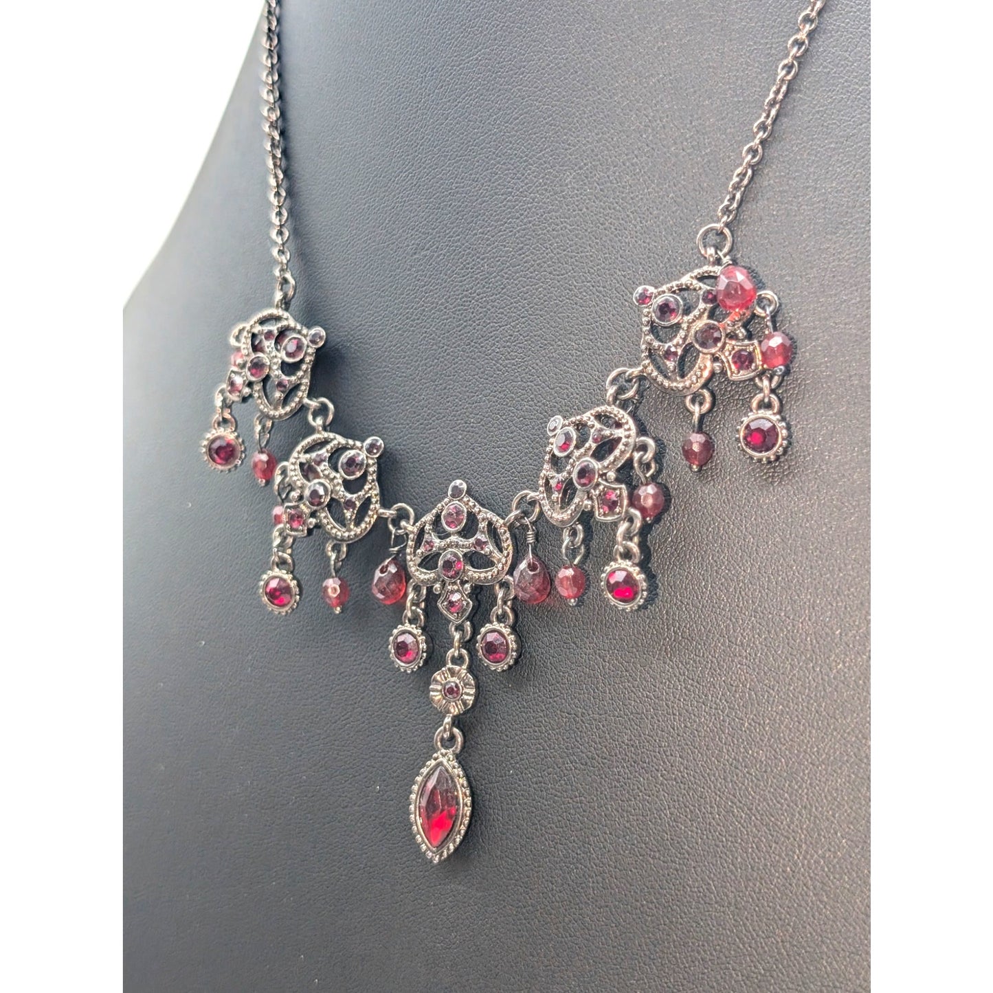 Mixed Lot of Three Necklaces & 1 Pair of Pierced Dangle Earrings