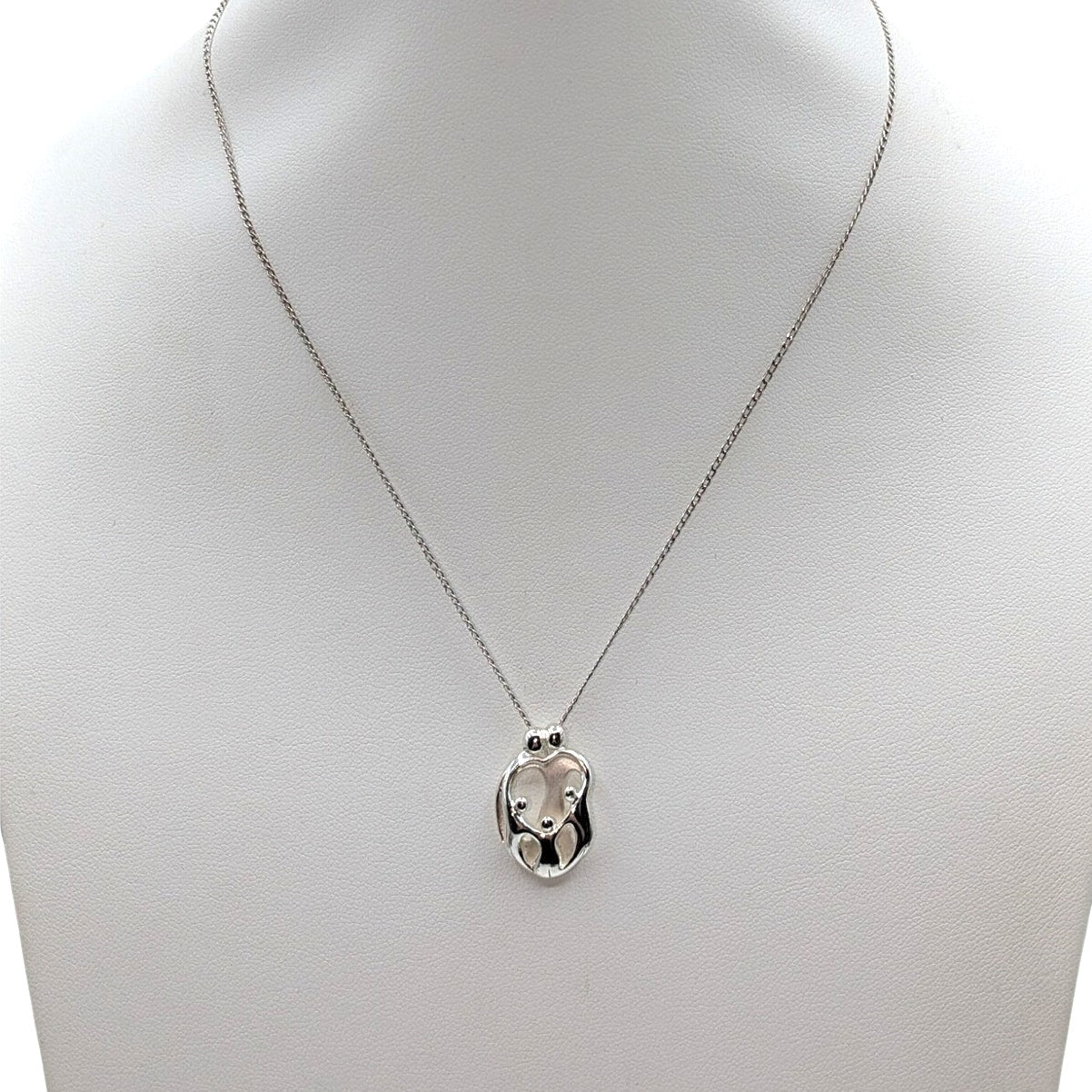 Carolyn Pollack 925 Sterling Silver Loving Family Pendant 16" Chain Necklace