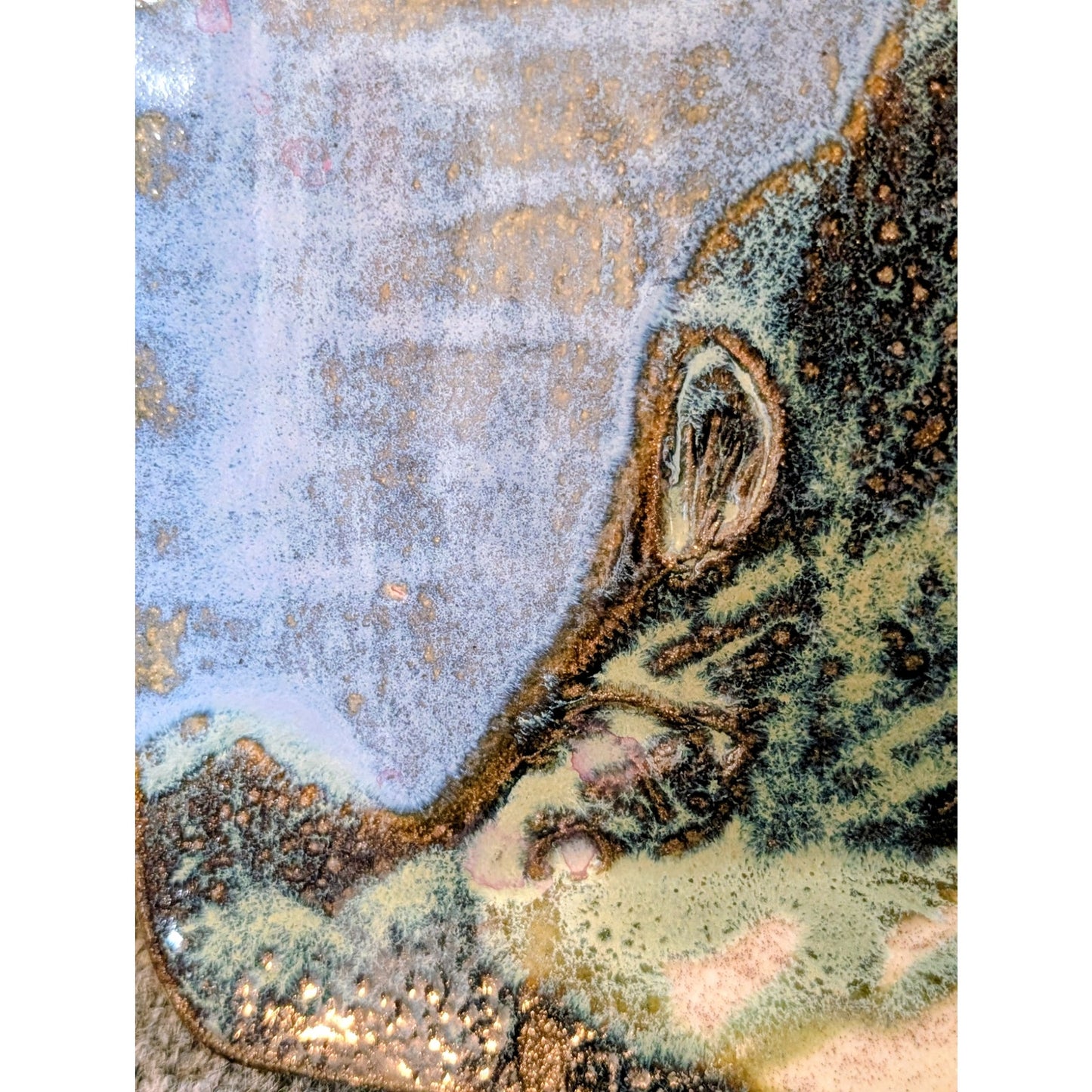 Fish 'Fossil' Textured 9" Plate Pottery