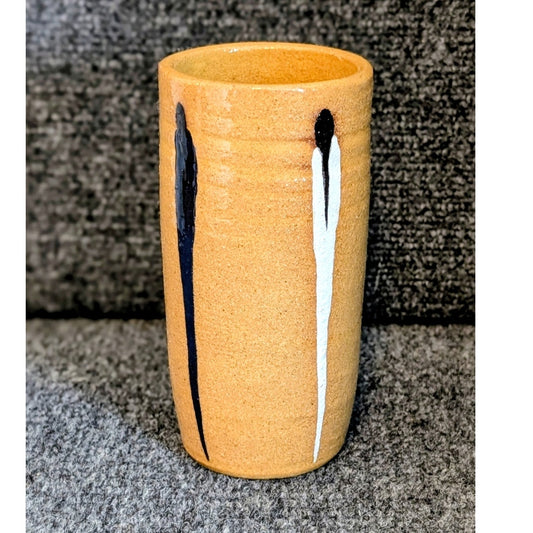 Signed Clan Sisters Native American Hand Thrown Pottery Cup/Vase