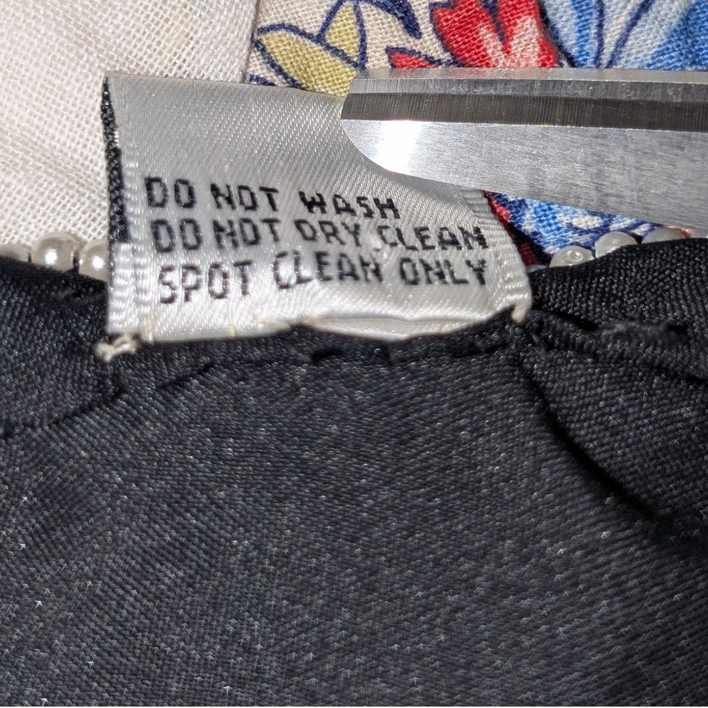 Vtg Laurence Kazar New York Silk Short Sleeve Beaded Evening Cocktail Blouse S