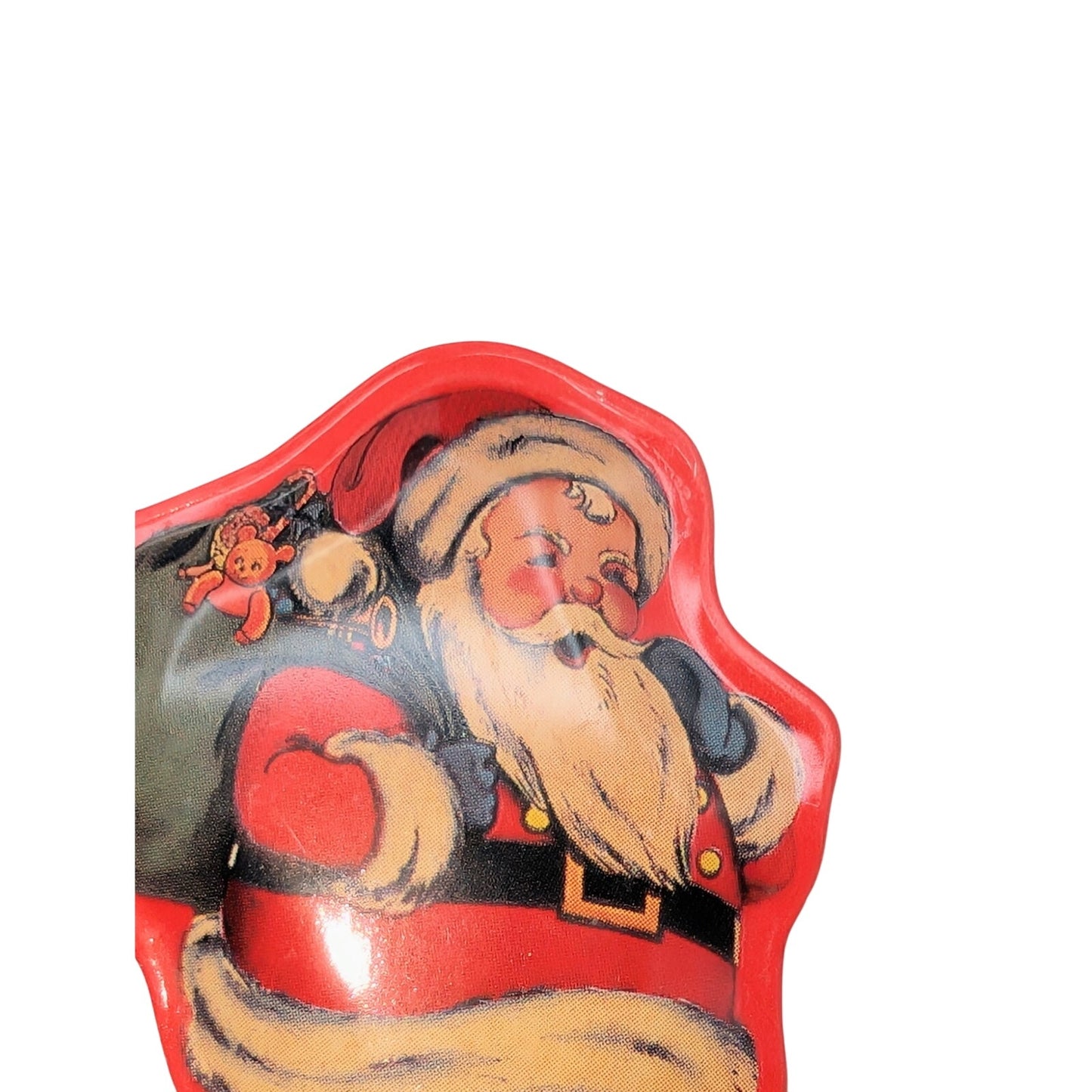 Vintage Hallmark Metal Old-Fashioned Christmas Holiday  Santa 2.75" Pin