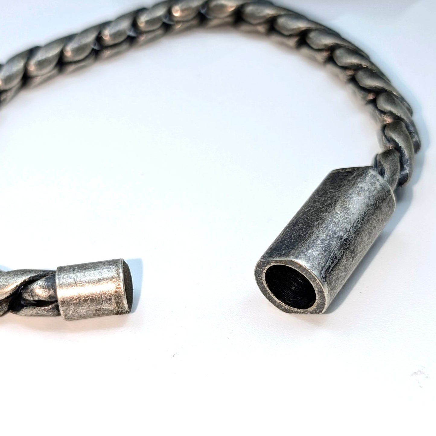 Thick Chunky Stainless Steel Satin Finish Nautical Link Magnetic Clasp Bracelet