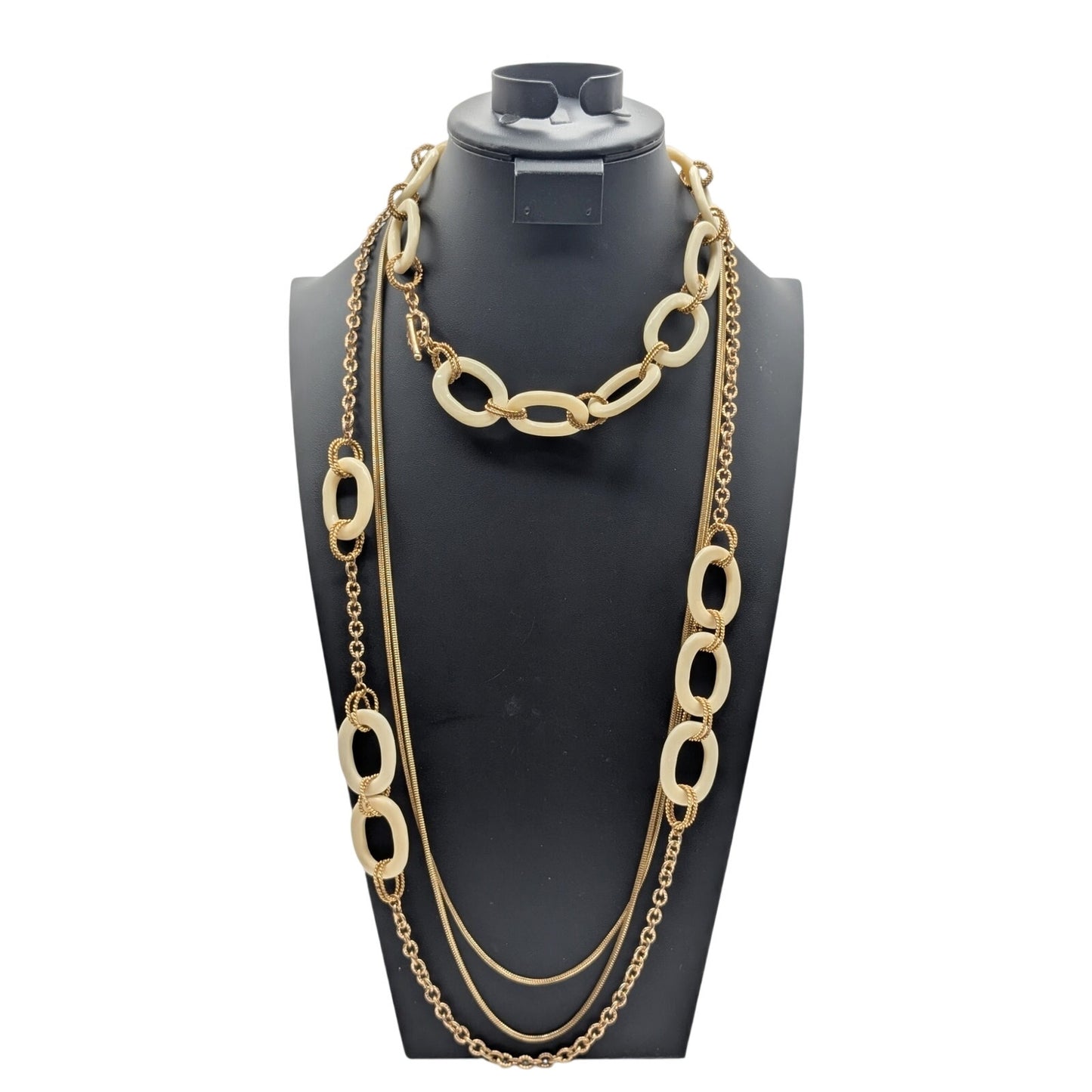 Vintage Lot of Four Loopy Chain & Snake Chain Necklaces