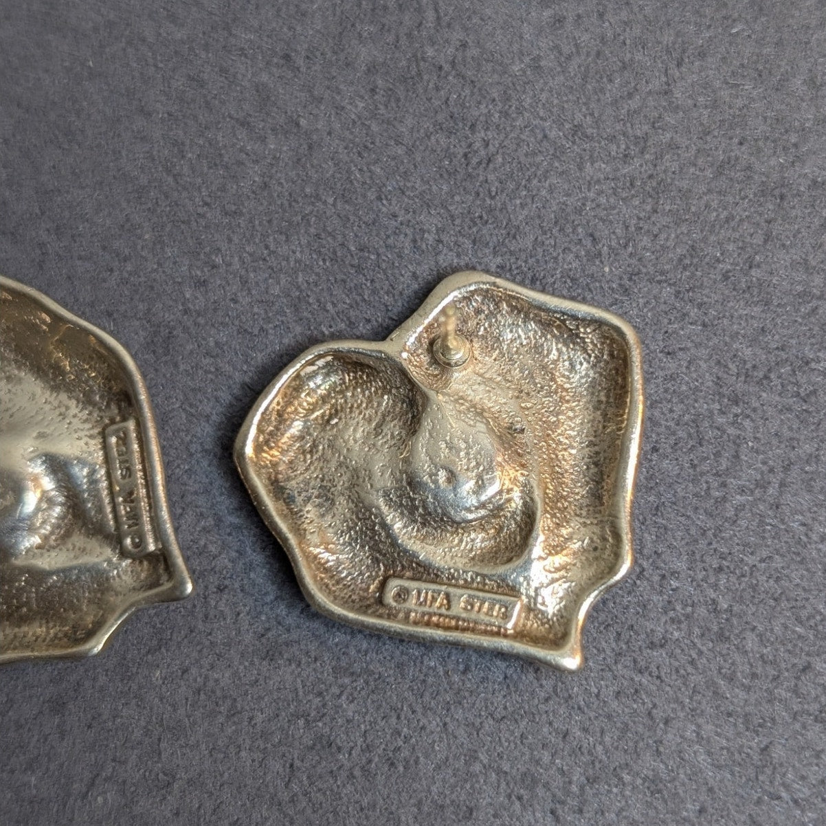 Vintage MFA Museam of Fine Arts Boston Sterling Silver Pearl Heart Post Earrings
