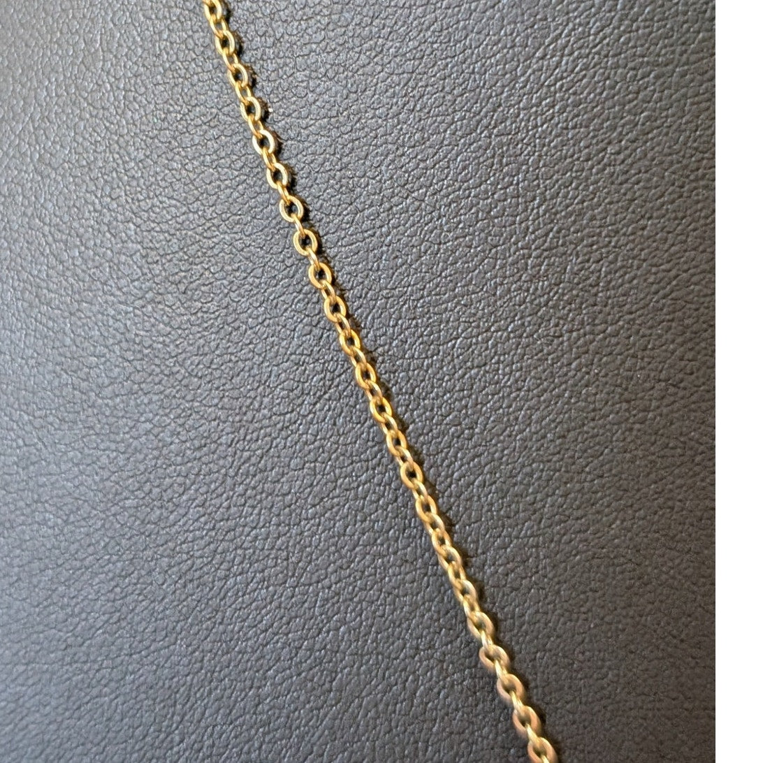 Gold Tone 'Michelle' Bar Crystal Pendant 18-20" Necklace