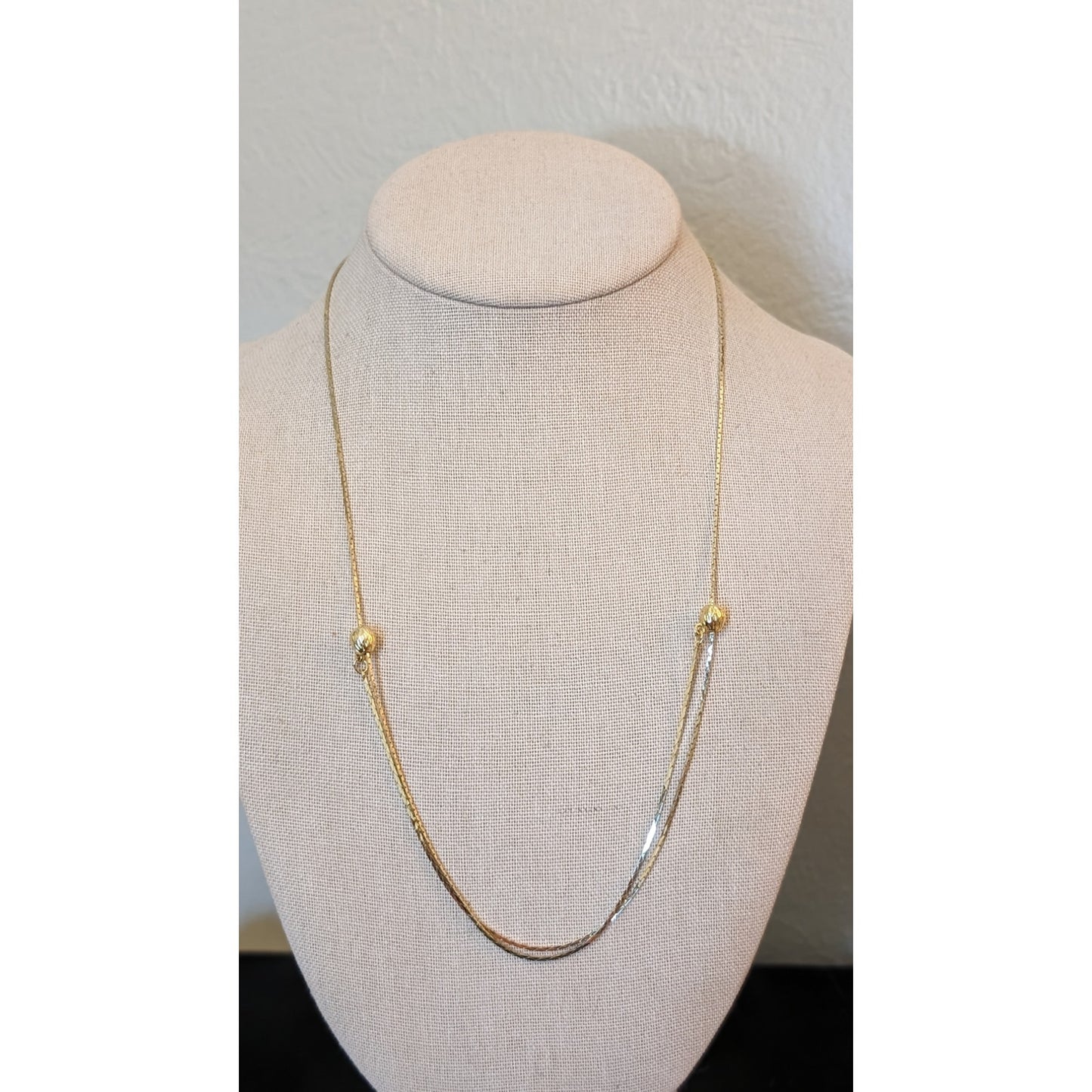 Vintage Shiny Gold Tone Adjustable Chain Up to 28" Necklace NWOT