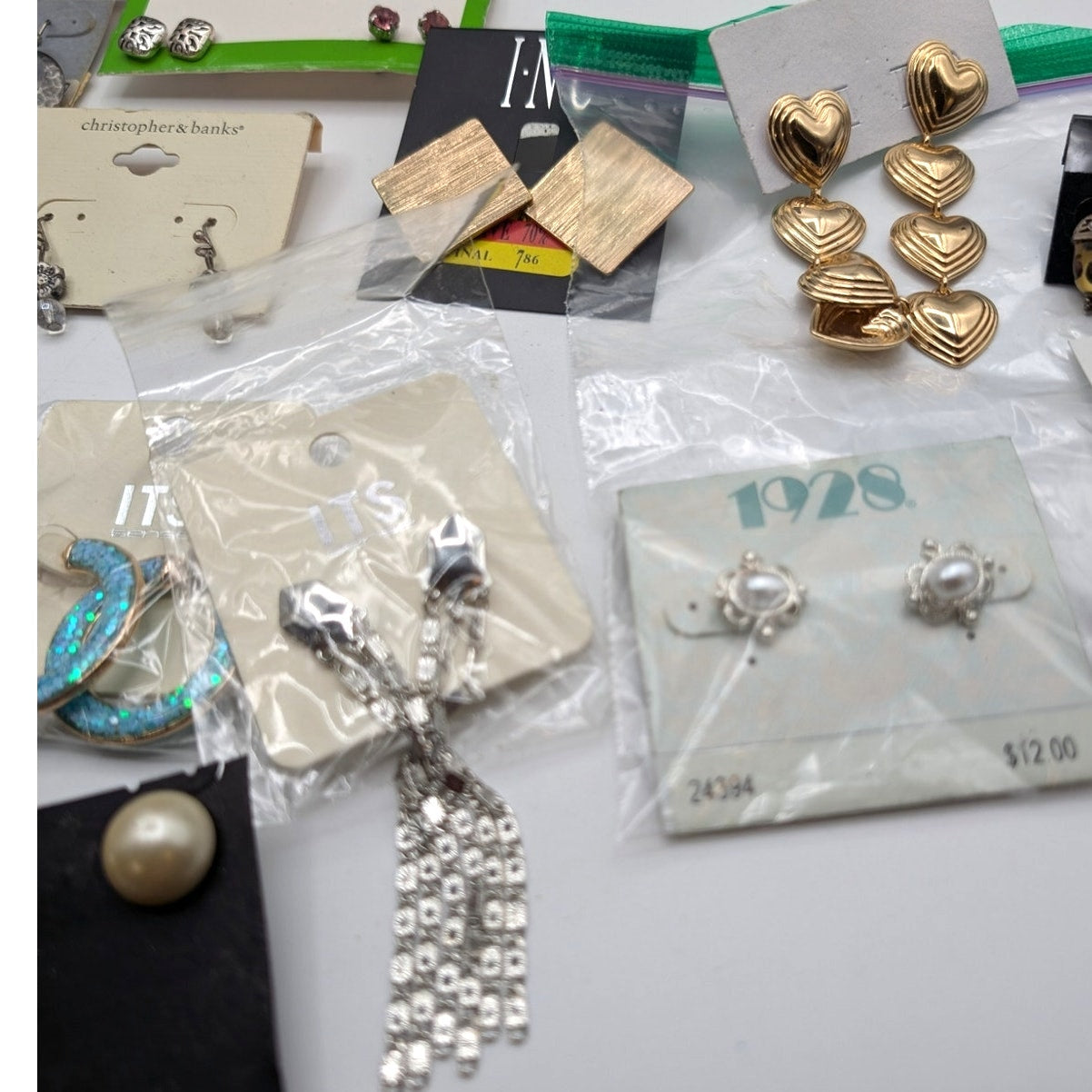 Lot of Seventeen Pair of Pierced Earrings