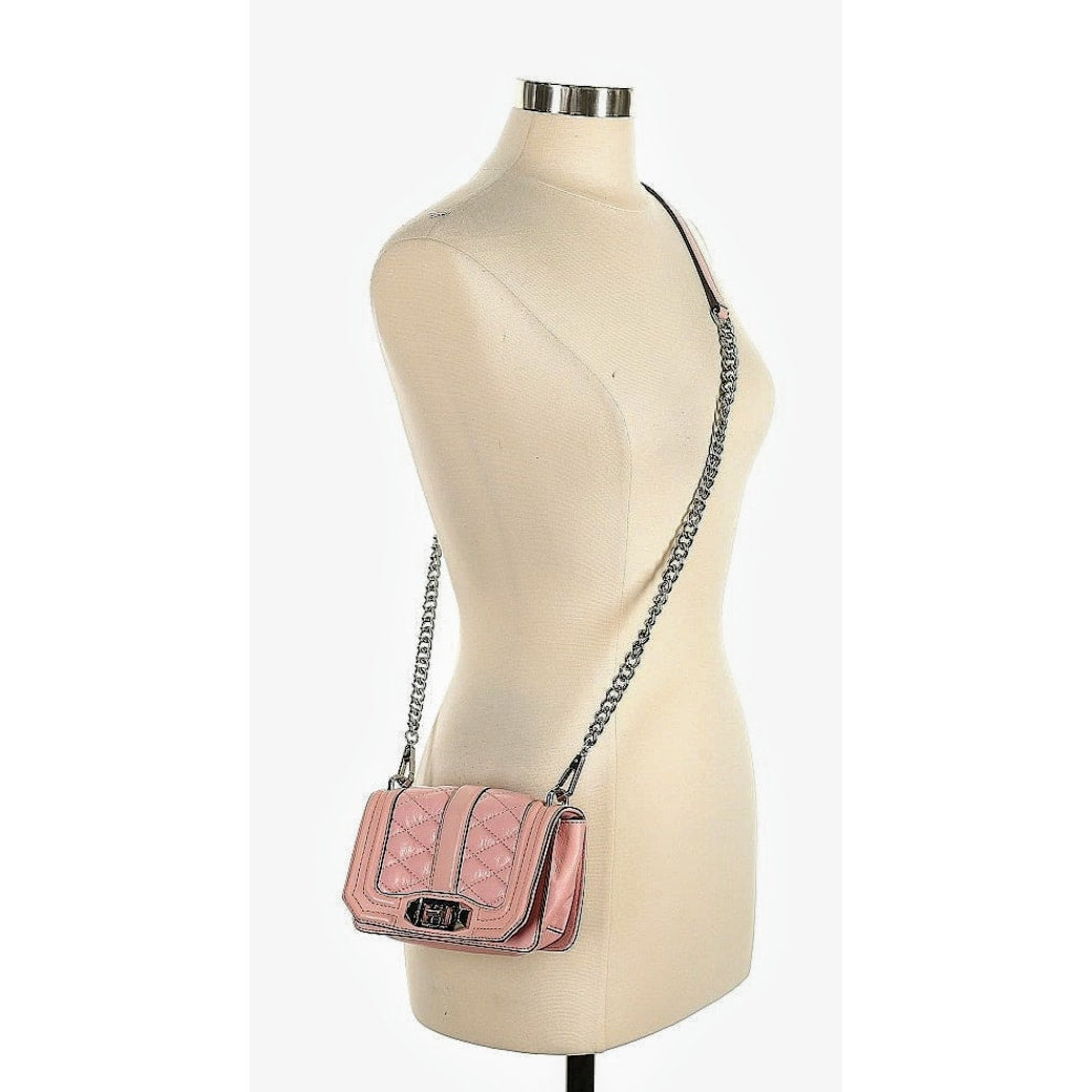 Rebecca Minkoff Pink Quilted Leather Chain Strap Crossbody Handbag