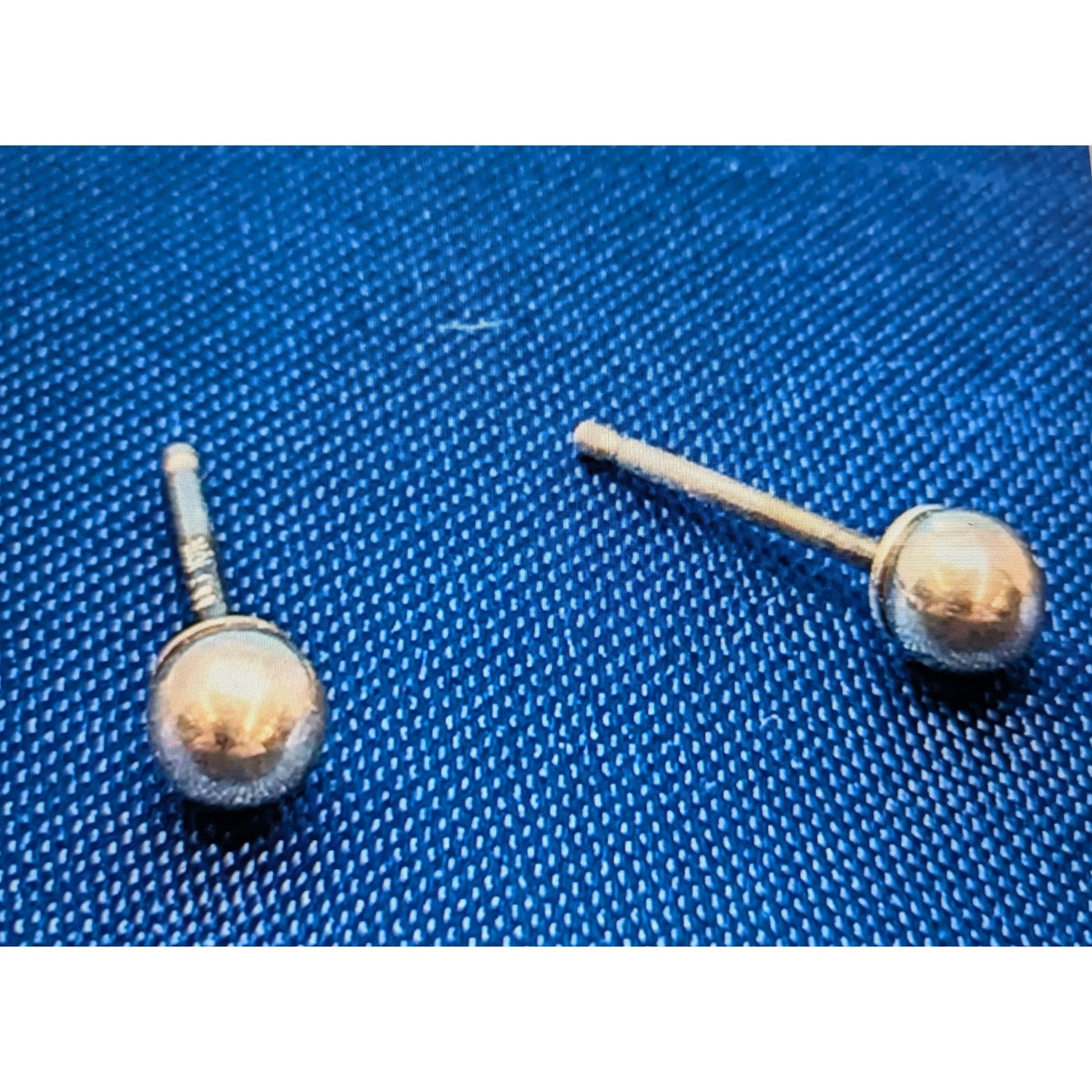 VTG 10K Rose Gold AAJ Stamped Ball Stud Earring Pair .10g