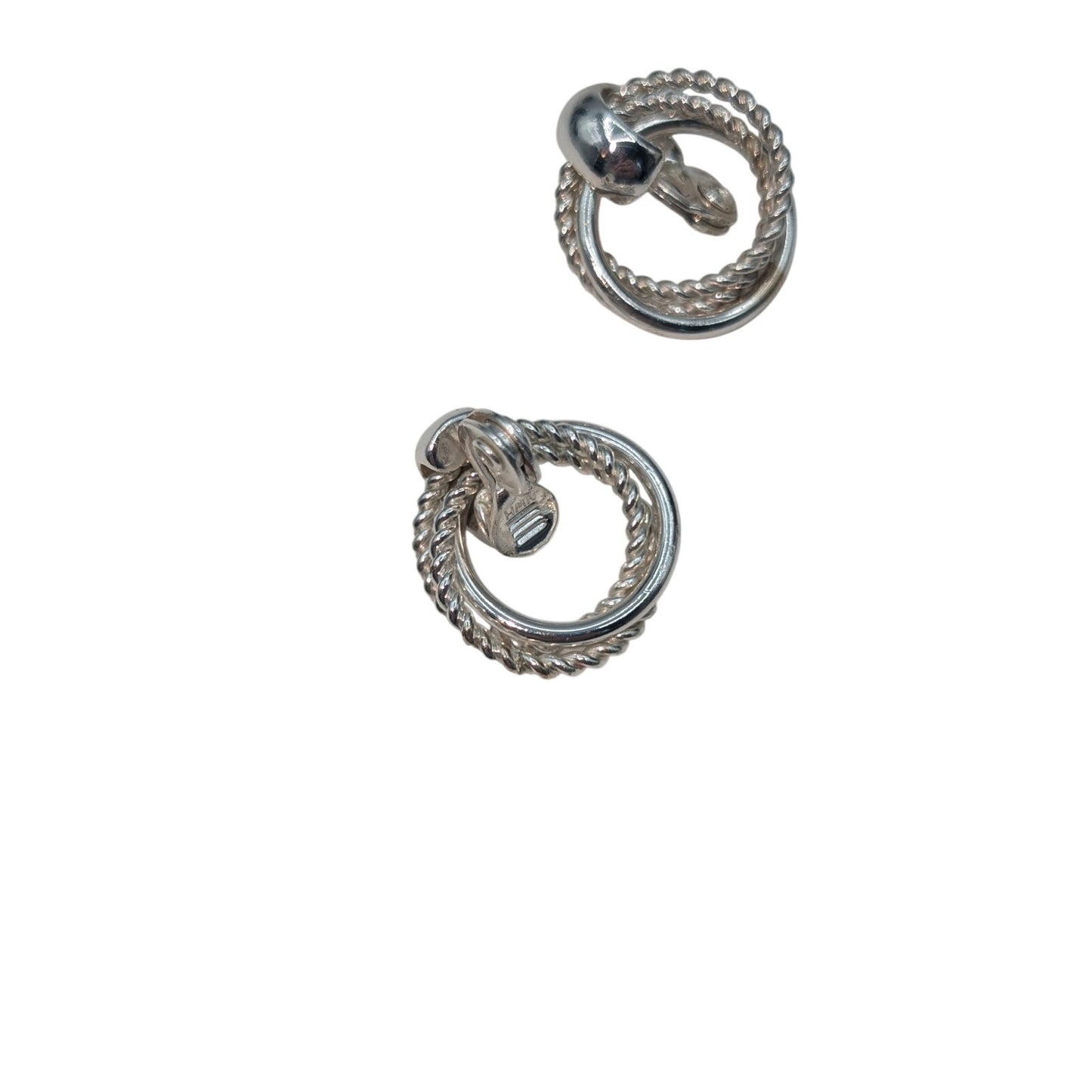 Lot of Six Pair of Vintage Silver Tone Earrings