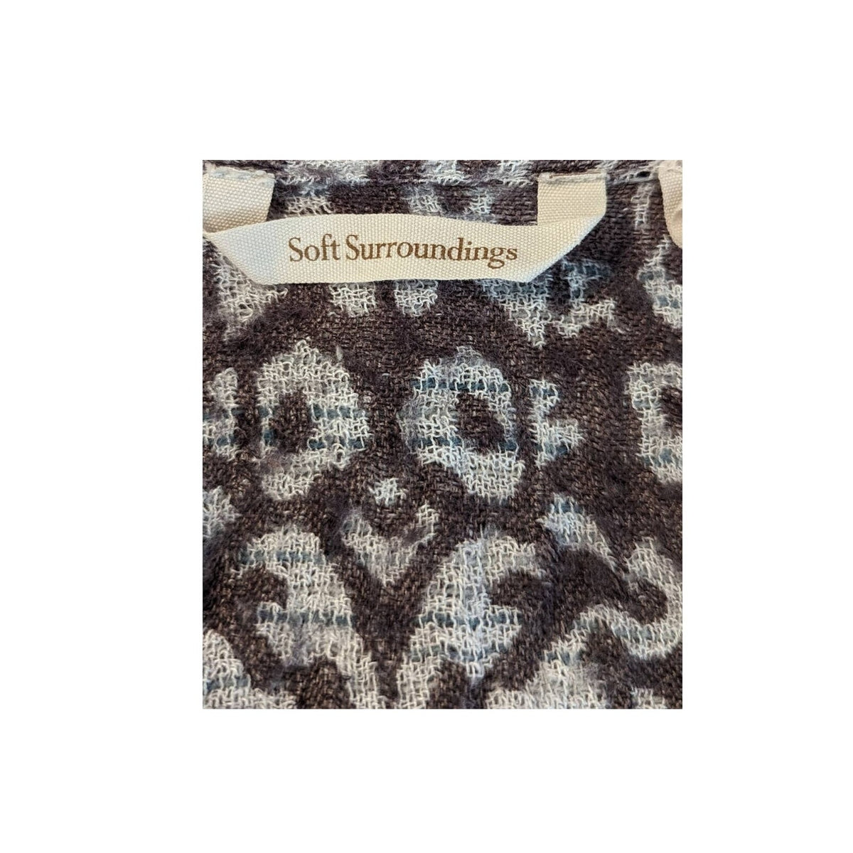Soft Surroundings Pasha Pumpkin Leopard Print Fringe Cardigan Womens Sz S/M