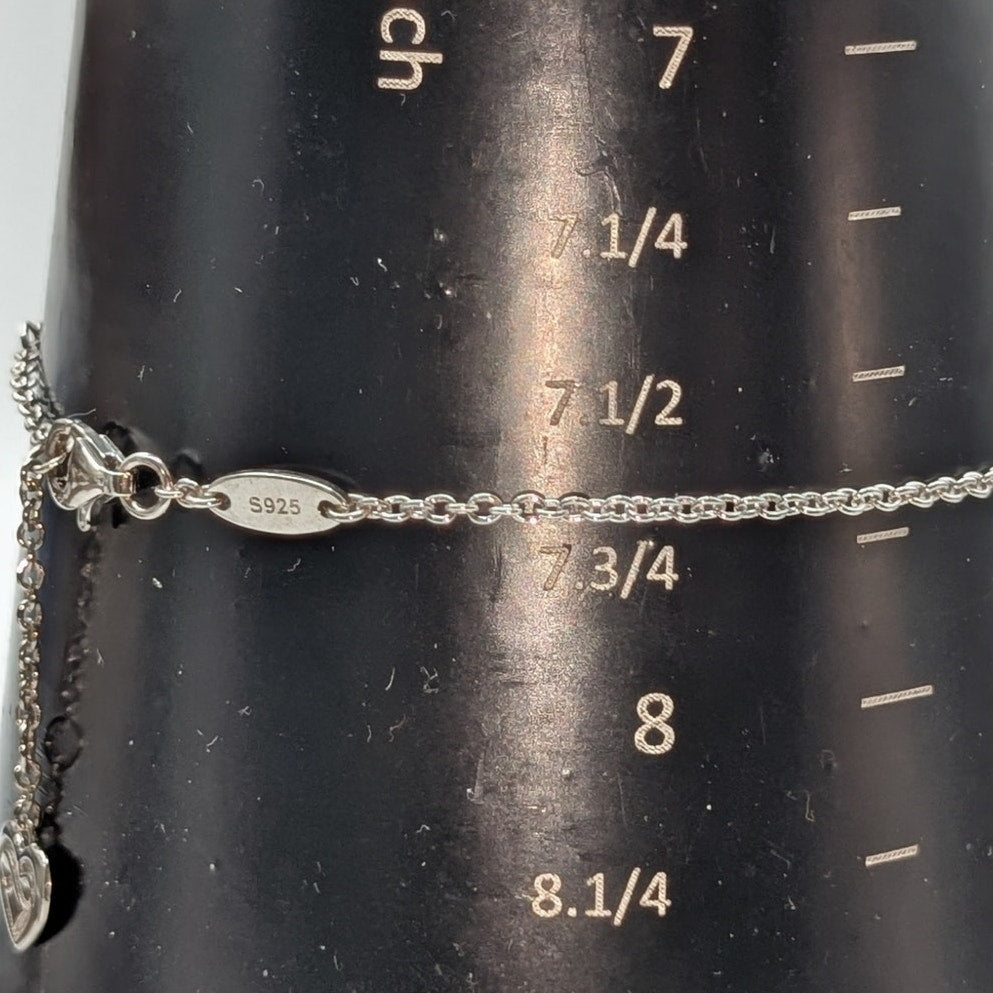 Amor Aime 925 Sterling Silver Feather Bracelet