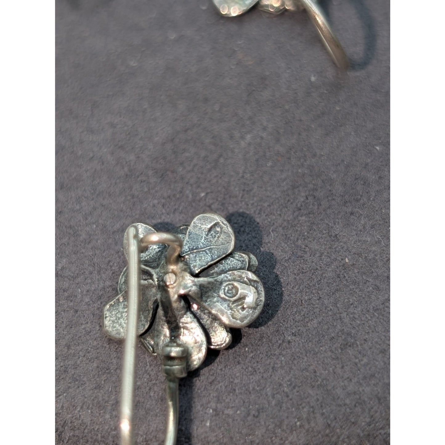 Silpada Retired 925 Sterling Silver Love Bloom Flower Drop Pearl Earrings