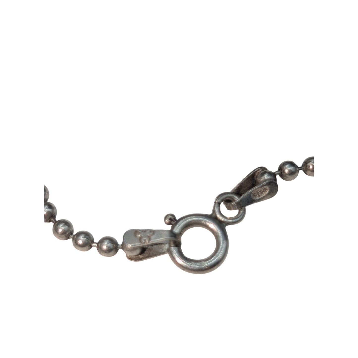 Vintage 925 Italy Sterling Silver Bead Ball Chain 24" Necklace & 7.75" Bracelet