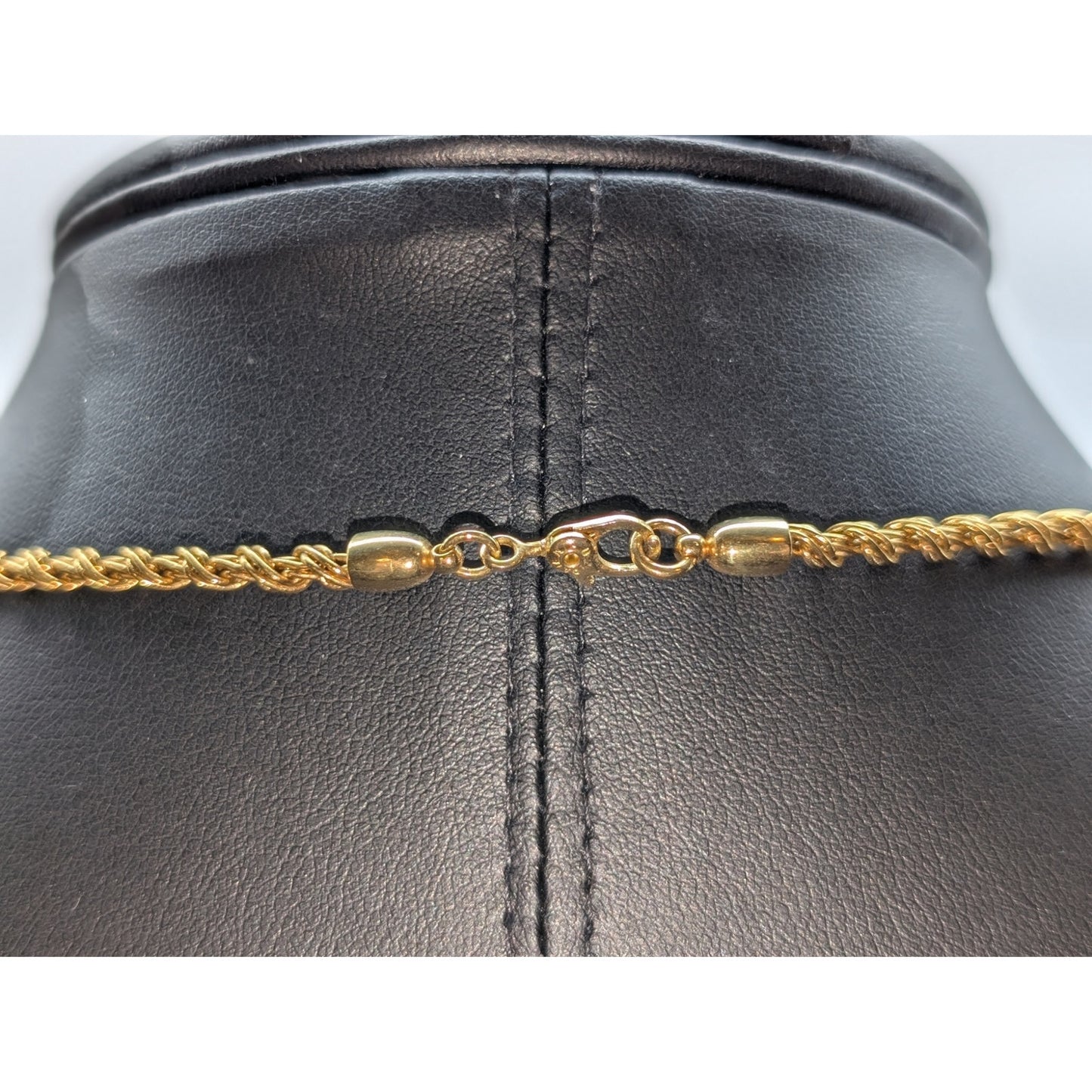 Vintage Monet Gold Tone Fancy Wrapped 36" Chain Necklace