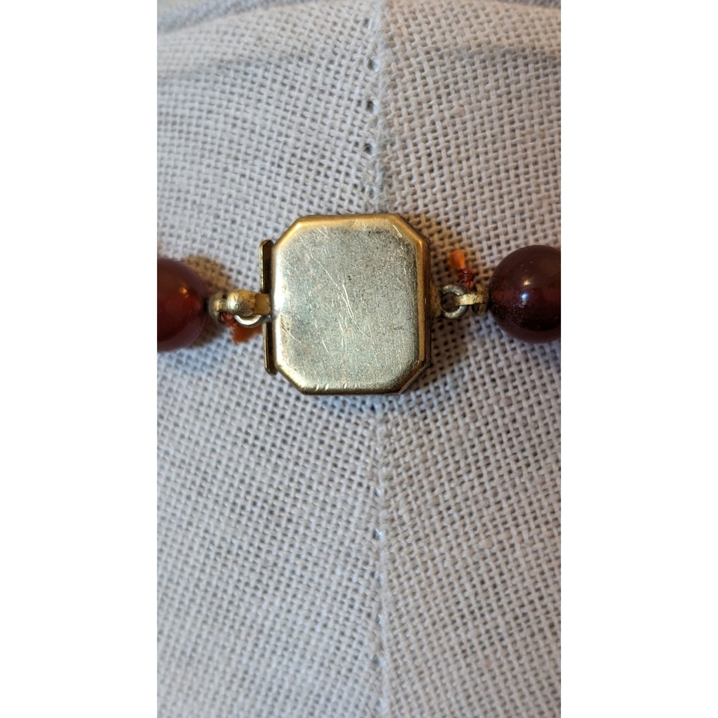 Vintage Natural Earth Mined, Carnelian Statement Necklace W/ 14k GF Clasp