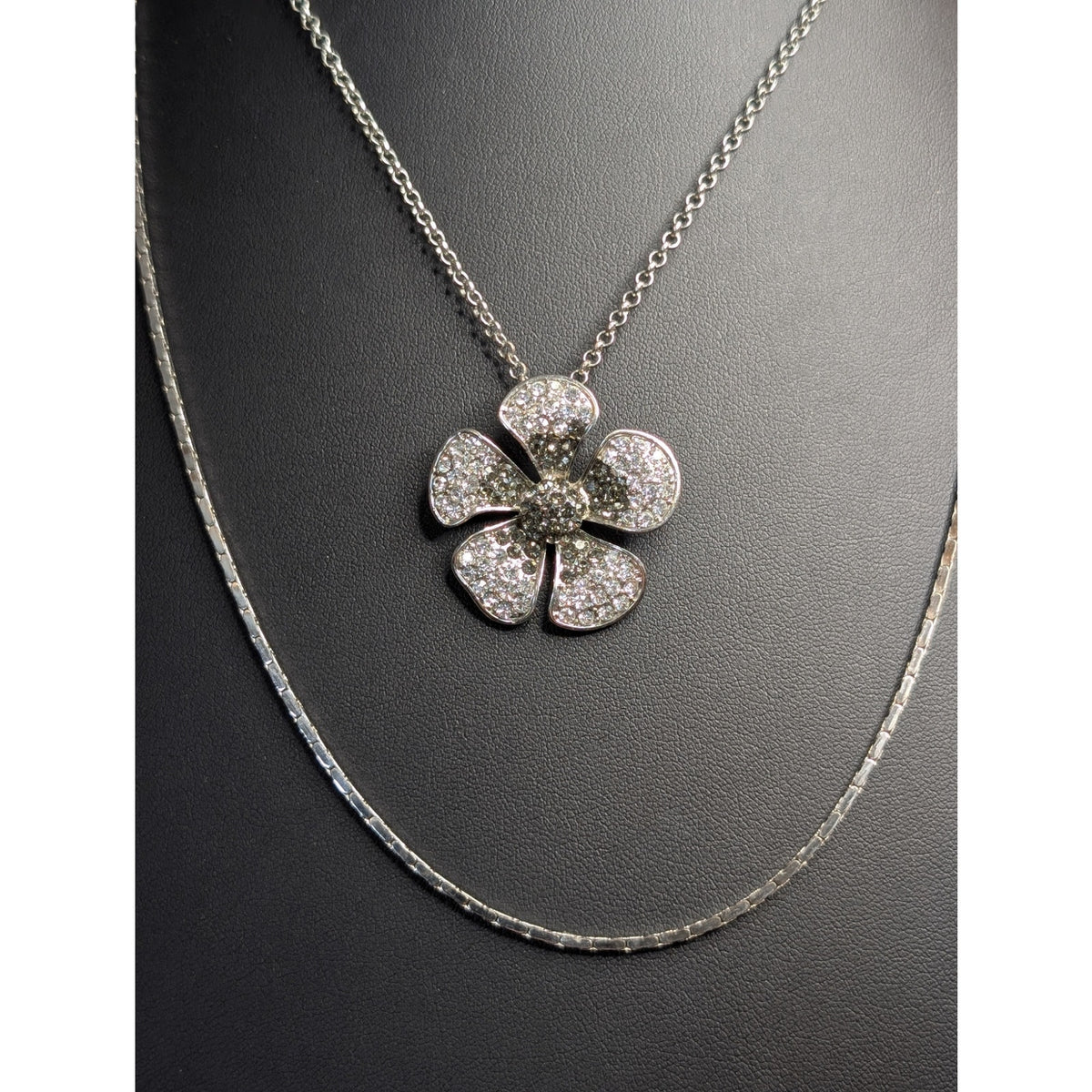 Lot of Three Layered Silver Tone Necklaces From Vintage to Modern