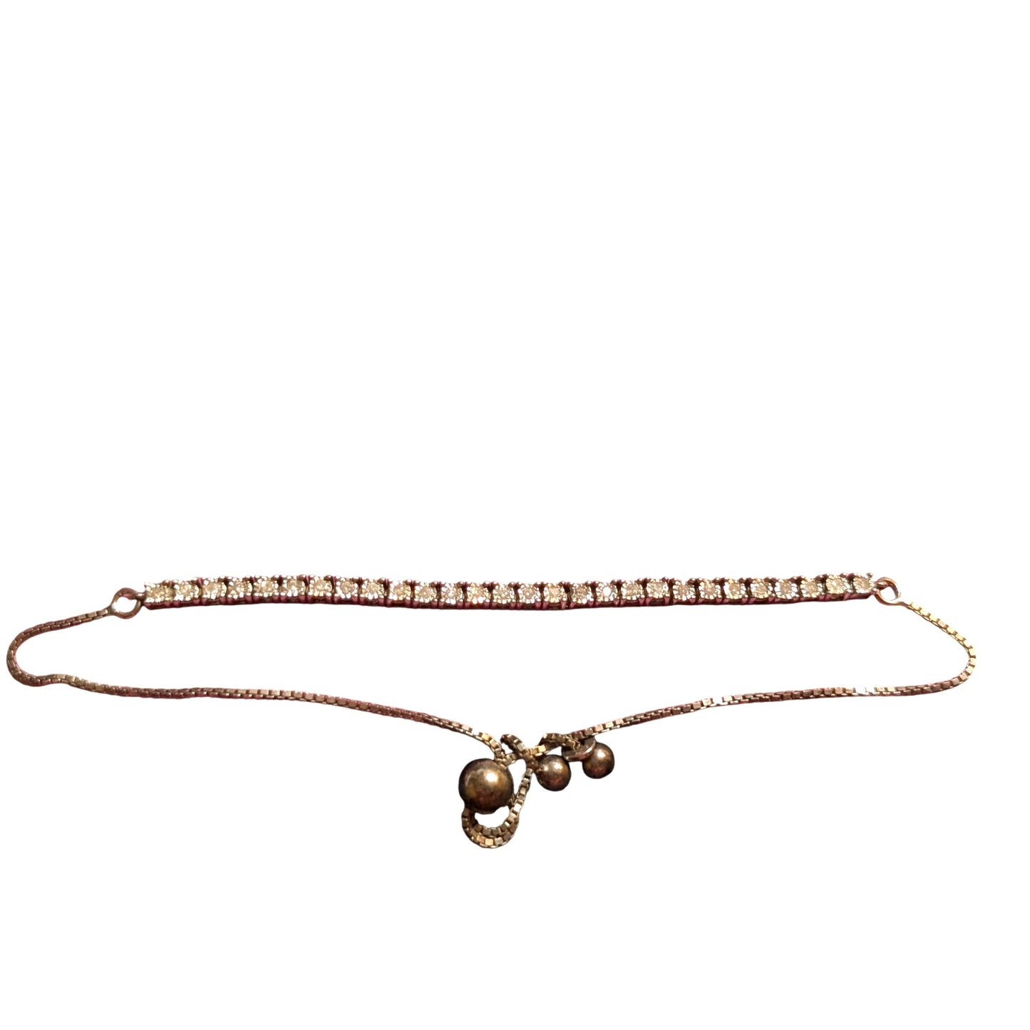 Diamond Tennis Bolo Bracelet in Sterling Silver