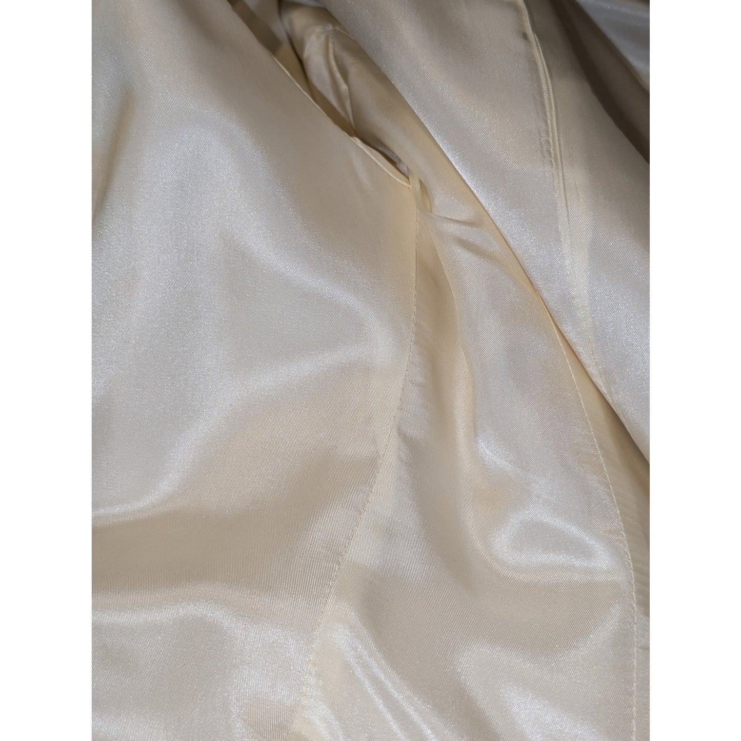 Vintage Linda Allard for Ellen Tracy Cream Wool Cashmere Open Front Blazer Sz 8