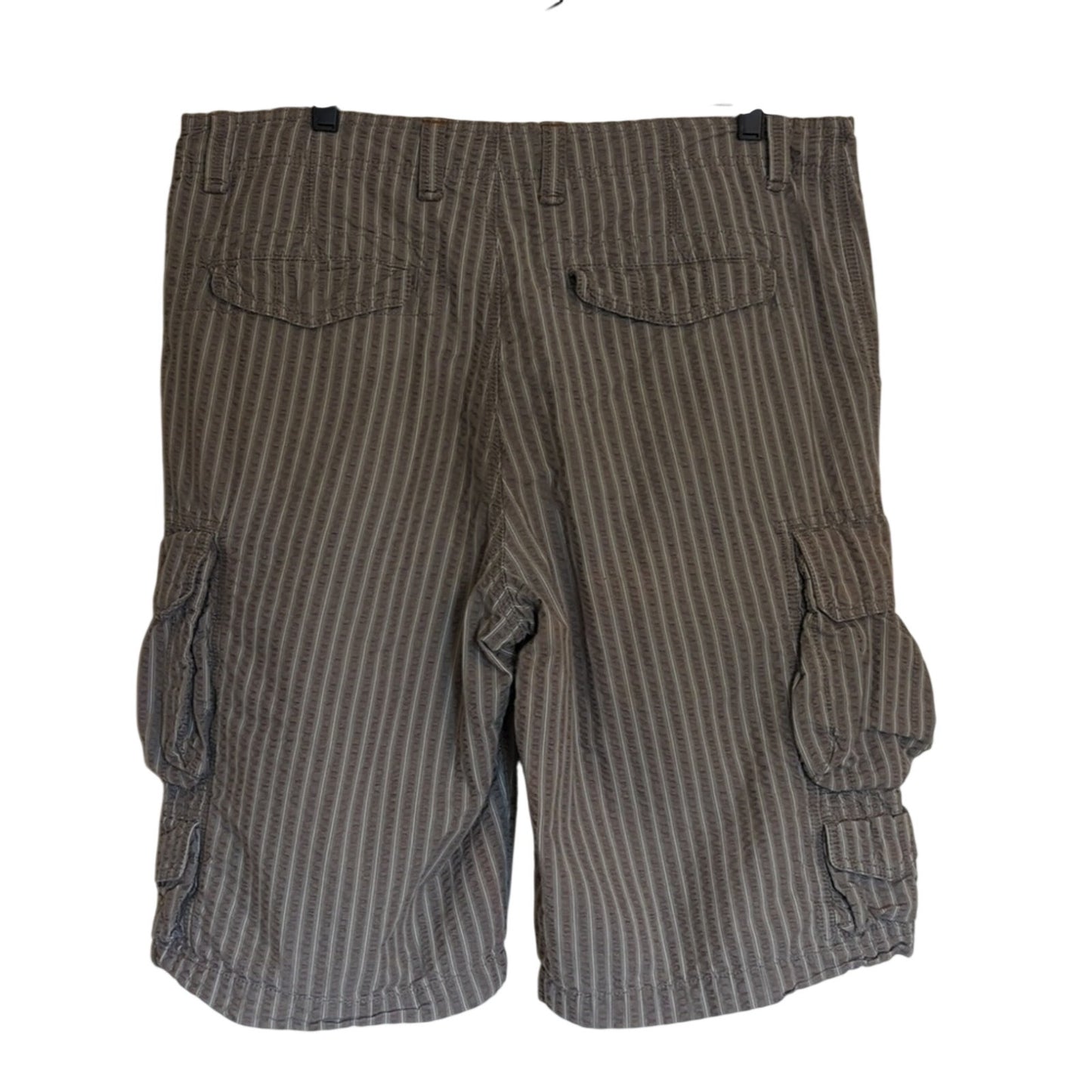 Tommy Bahama Jeans Seersucker Striped 100% Cotton Cargo Shorts Men's Size 35