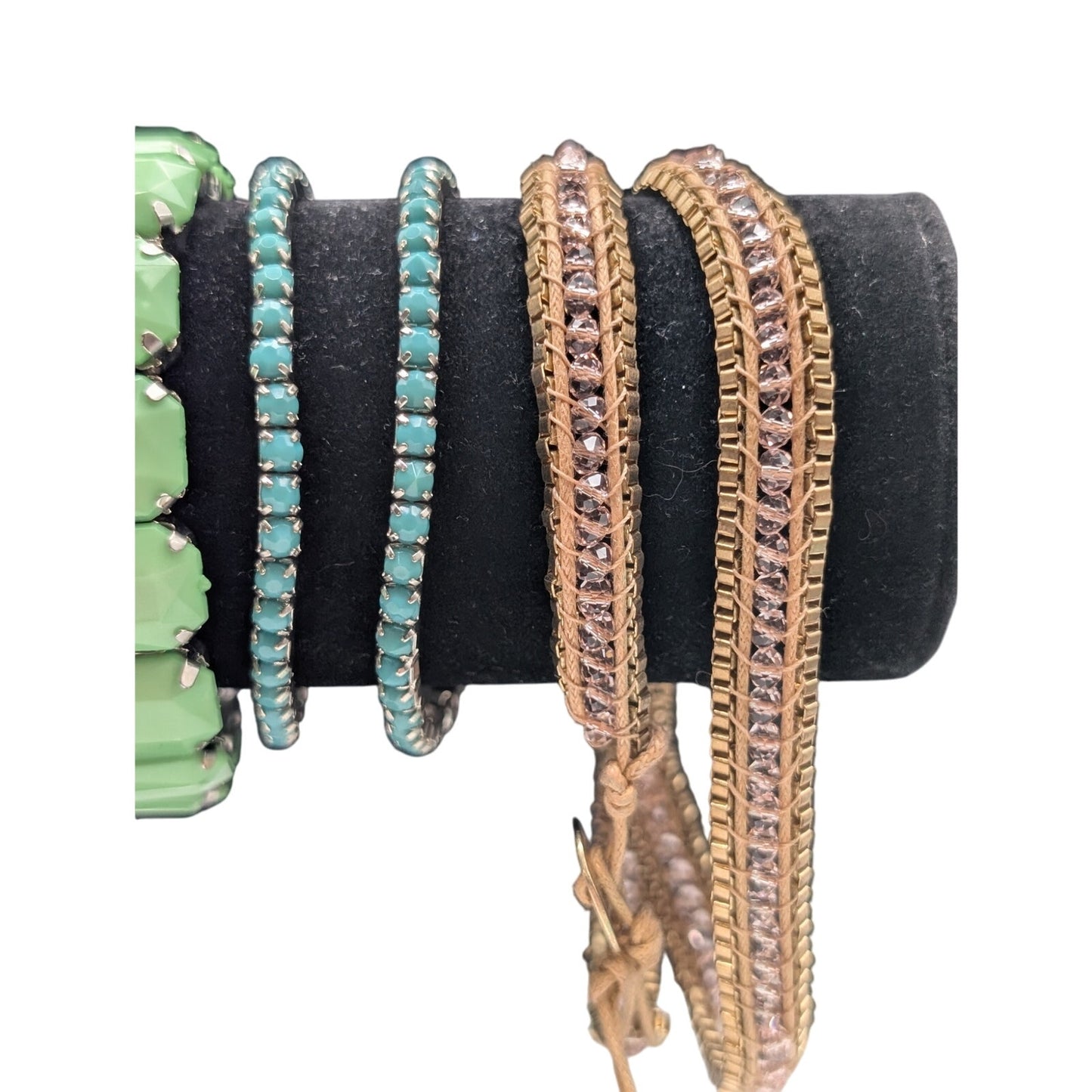 Lot of Nine Mint Coral Bracelets