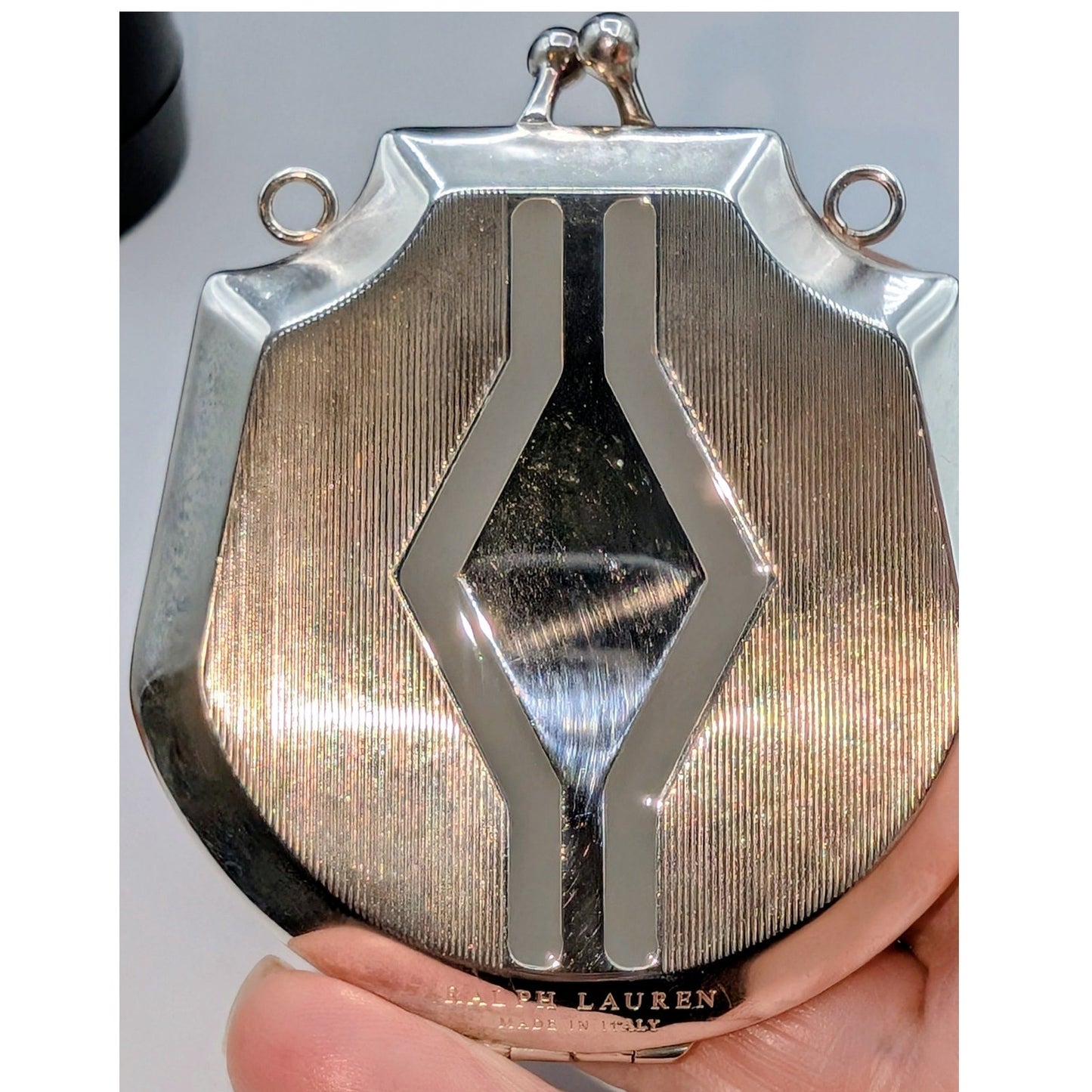 Ralph Lauren Collection Sterling Silver Art Deco Pocket Locket W/out Chain