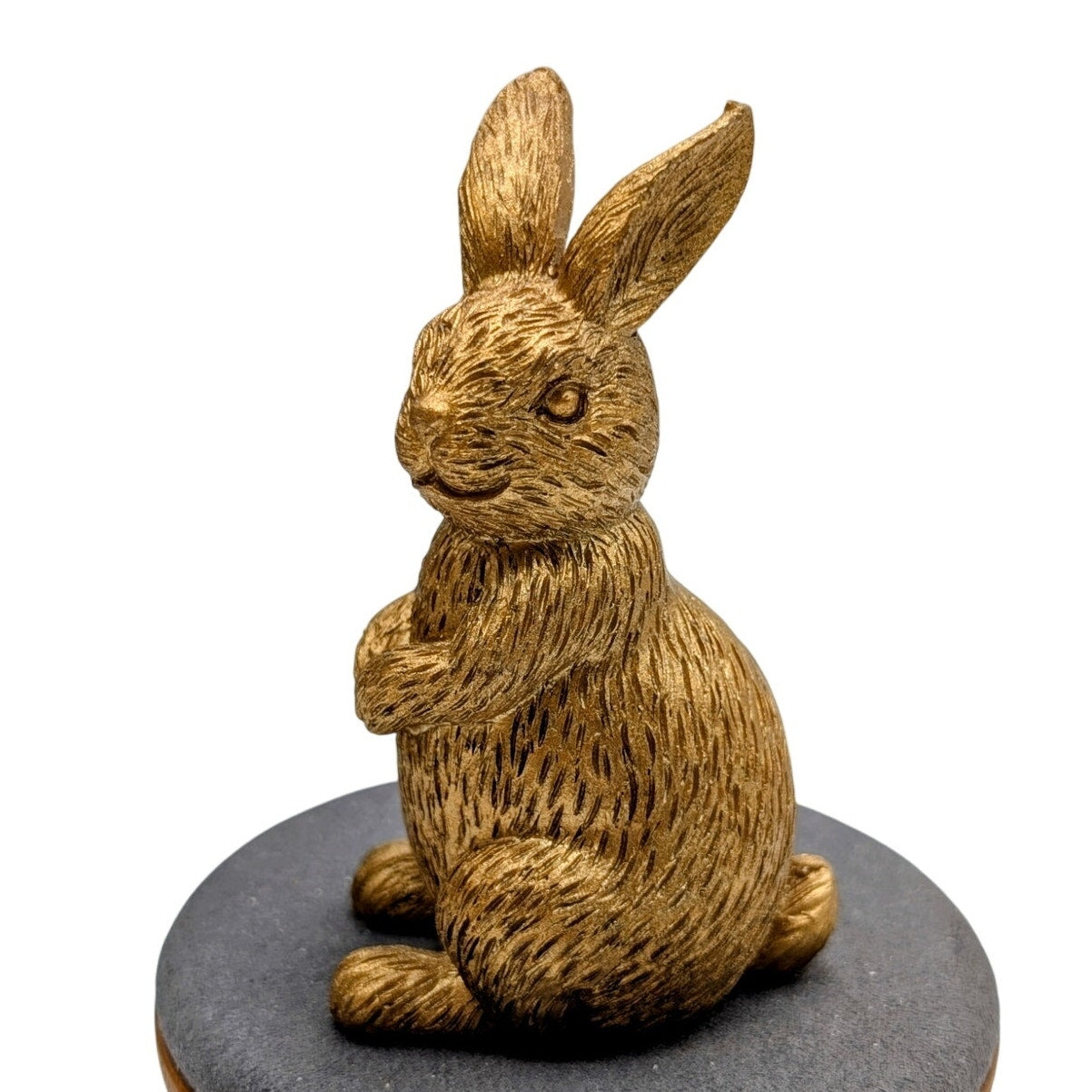 Gold Resin Bunny Figurine
