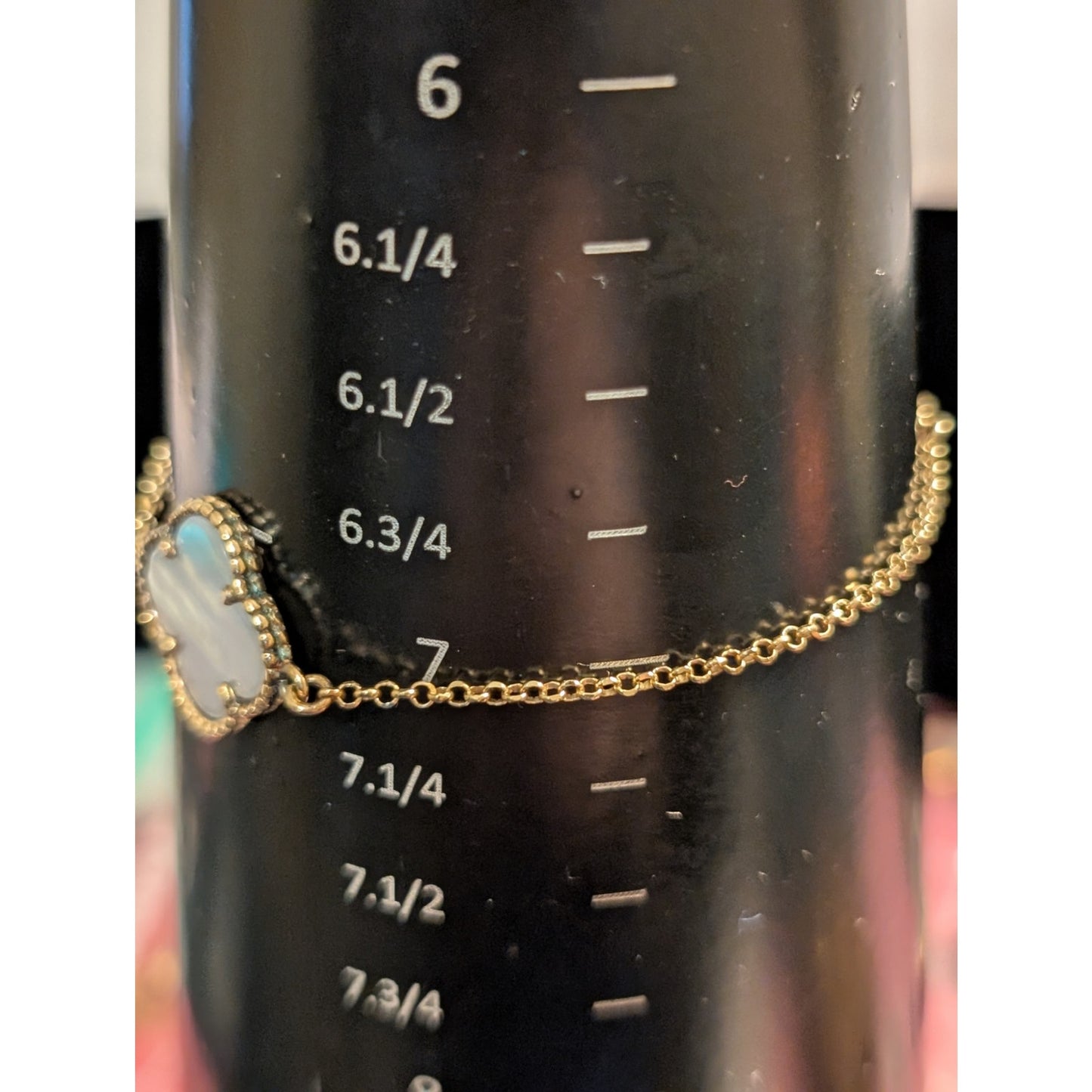 Dyadema 925 Italy Vermeil MOP Quadrafoil Chain Link Bracelet